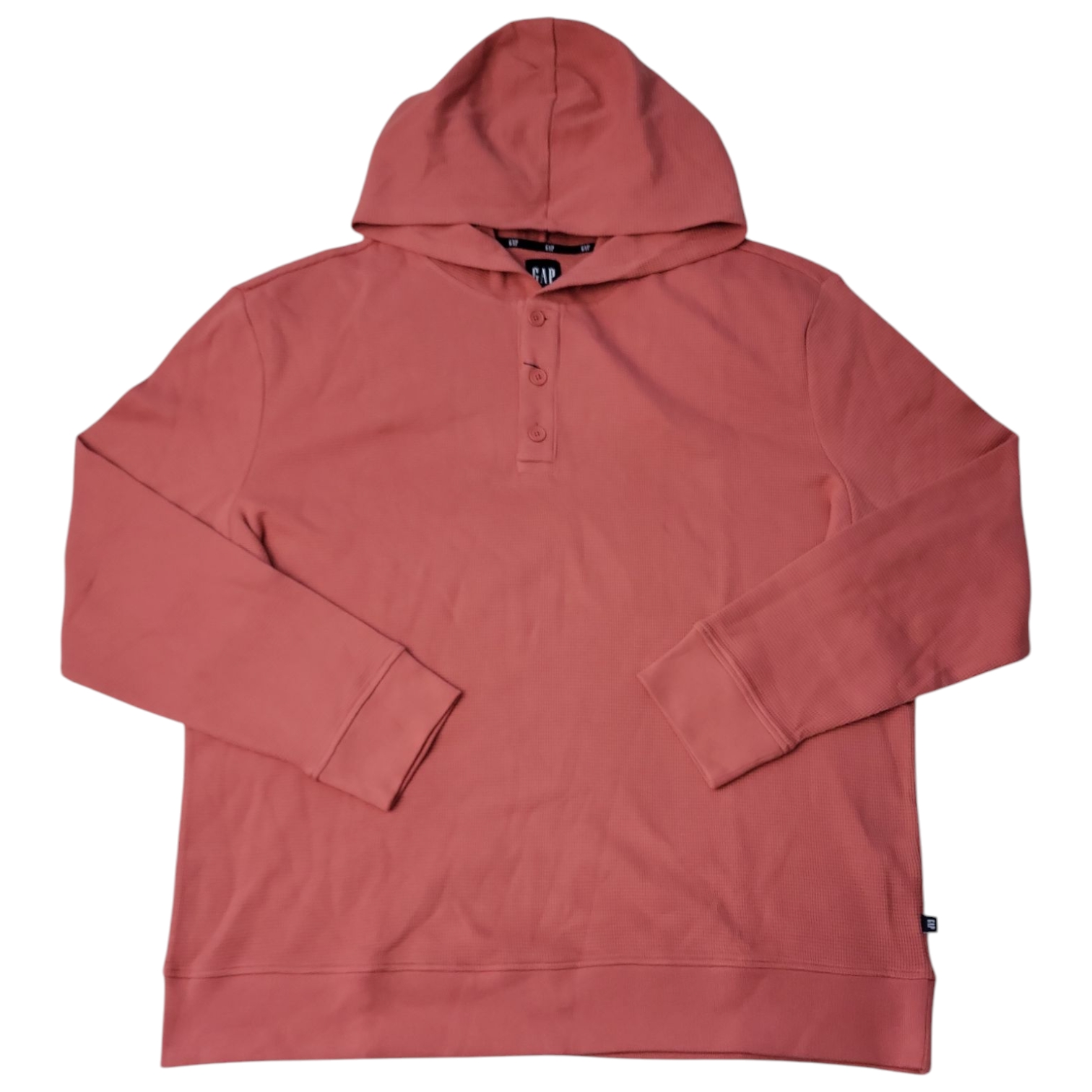 Gap Men's Relaxed Fit Super Soft Waffle Henley Hoodie - Picture 6 of 10