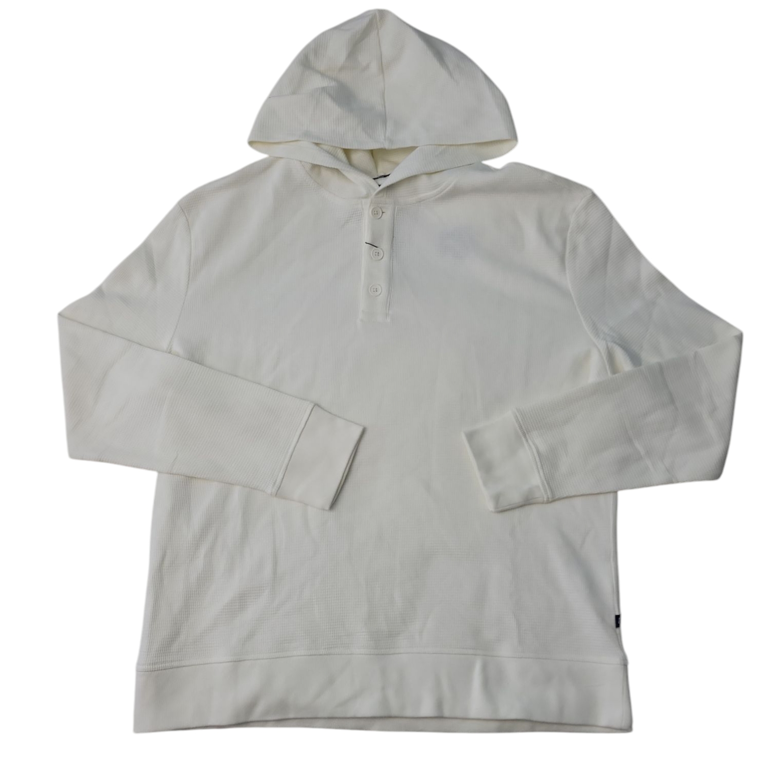 Gap Men's Relaxed Fit Super Soft Waffle Henley Hoodie - Picture 8 of 10