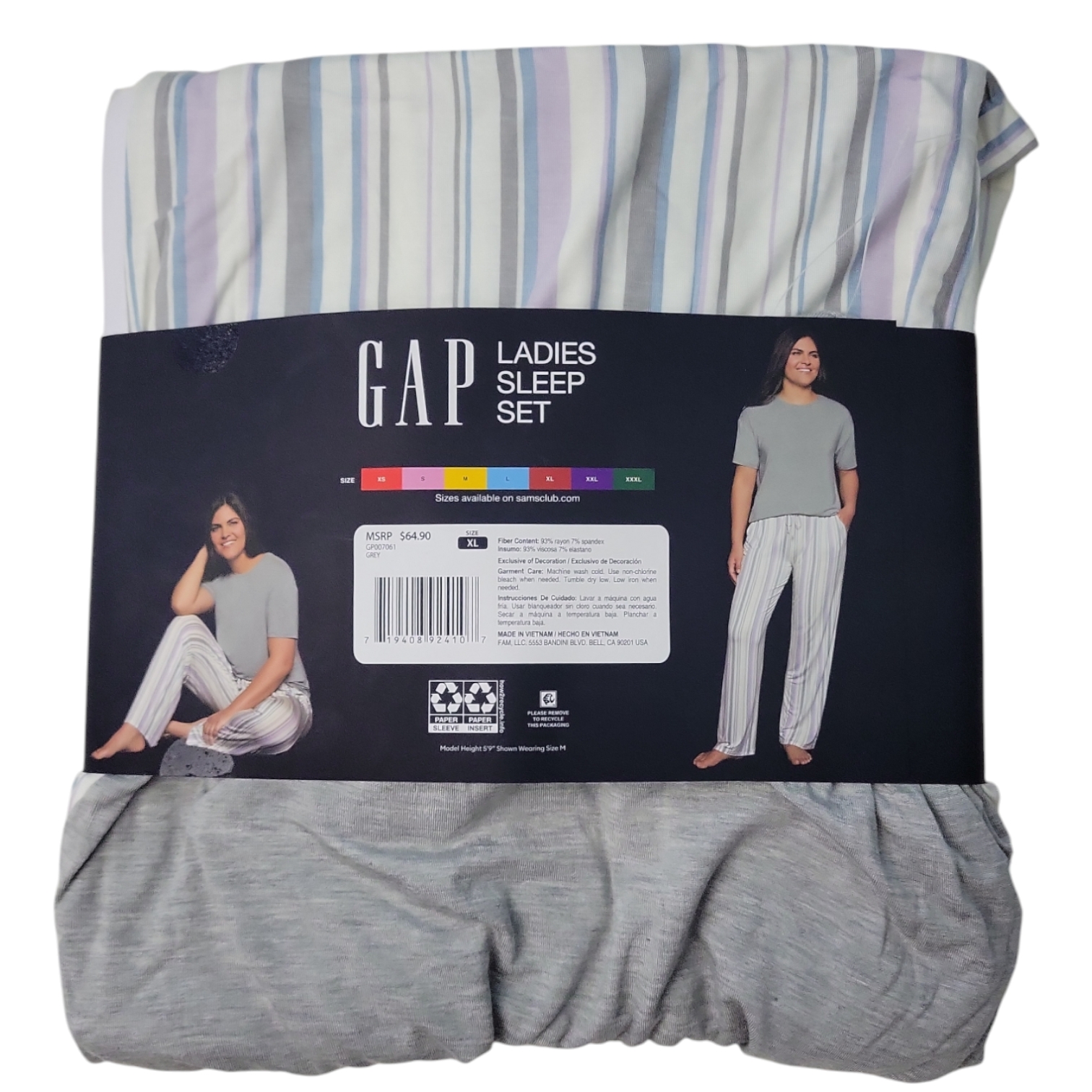 Gap Women's 2-Piece Soft Jersey Short Sleeve Pajama Set - Picture 6 of 11