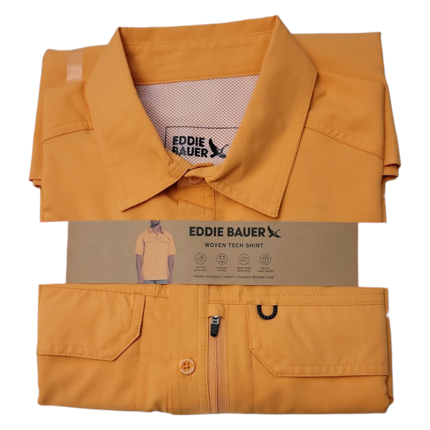 Eddie Bauer Men's Relaxed Fit Short Sleeve Woven Tech Shirt - Picture 10 of 13
