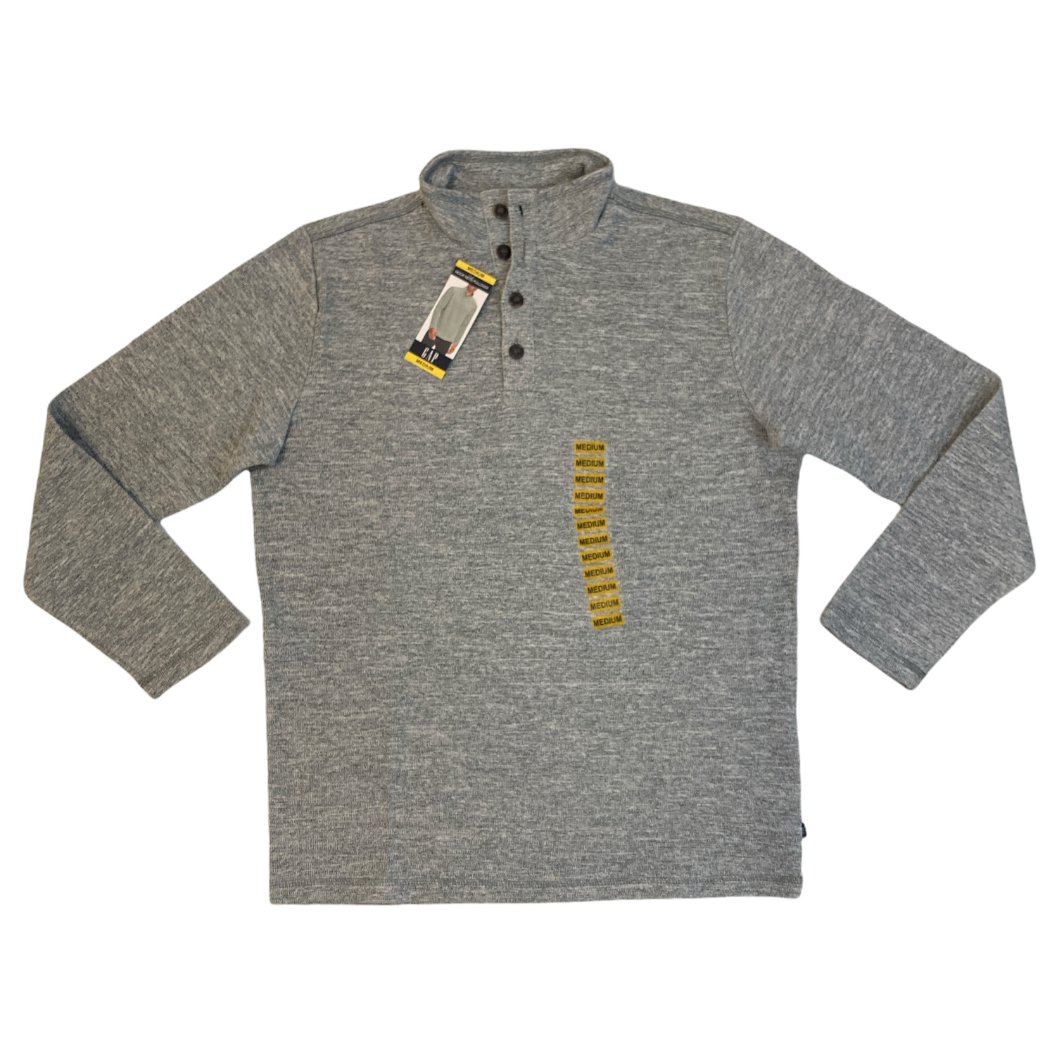 Свитер-пуловер из хлопчатобумажной смеси Gap Mens с длинным рукавом и имитацией шеи 5590₽