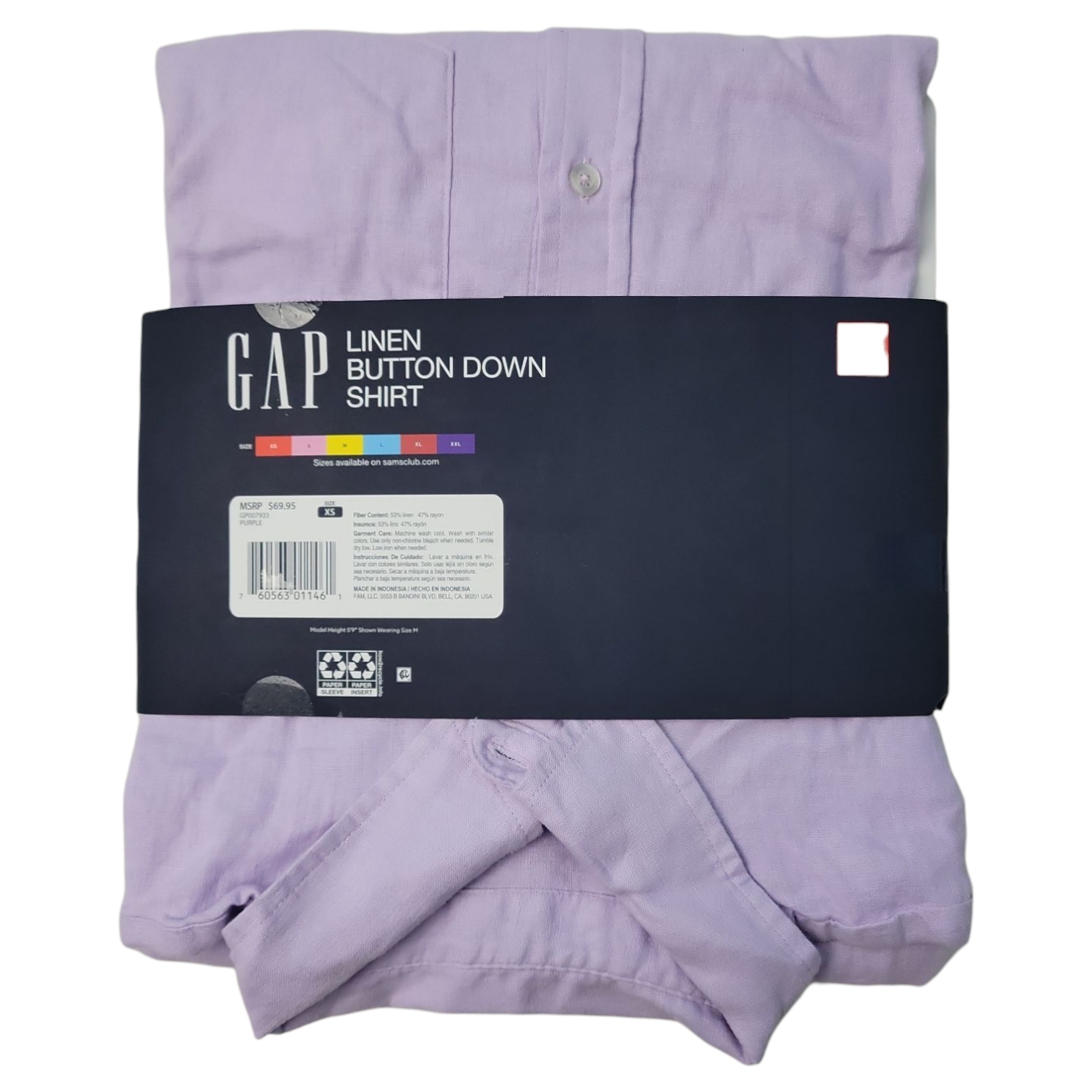 Gap Women's Relaxed Fit Light Soft Linen Button Down Top - Picture 8 of 9