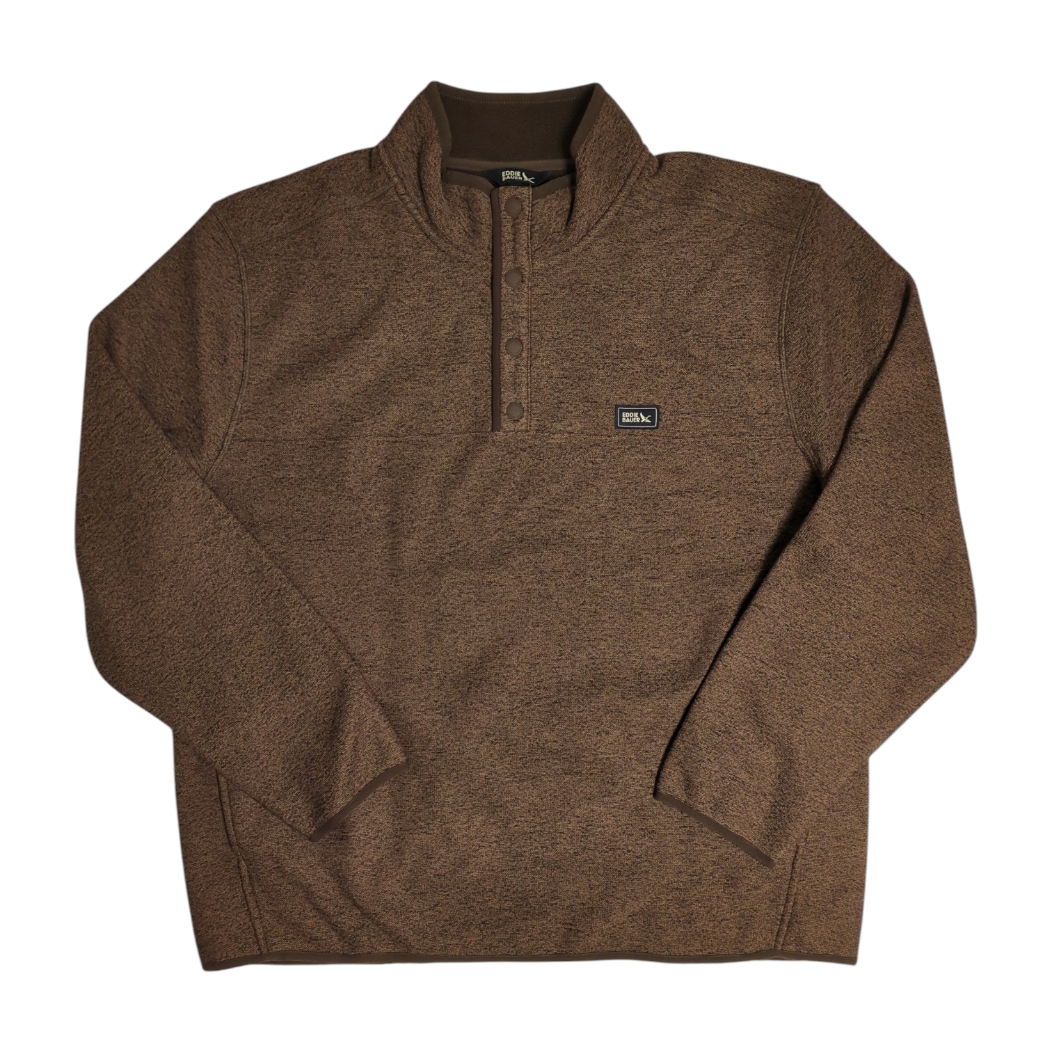 Eddie Bauer Mens Relaxed Fit Bonded Fleece Mock Neck Sweater 4390₽