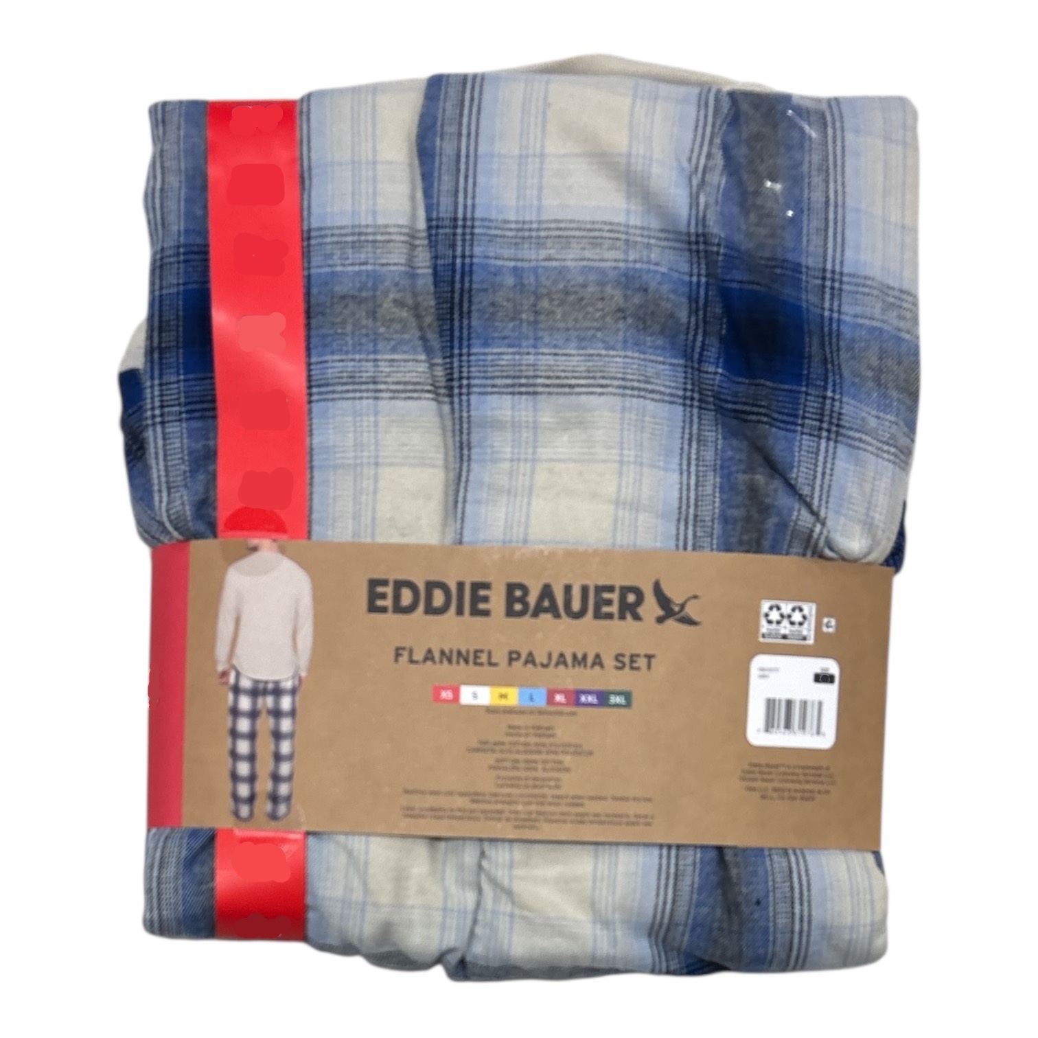 Eddie Bauer Men's Long Sleeve Waffle Henley & Flannel Pant Pajama Set
