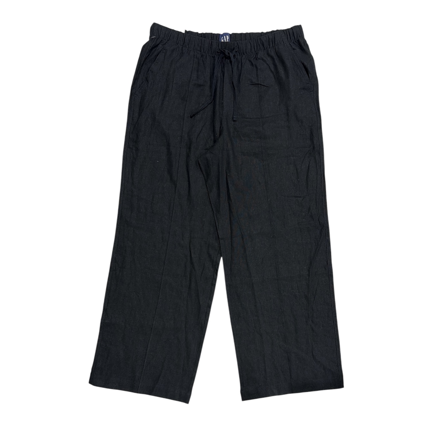 Gap Women’s Lightweight Relaxed Fit Wide Leg Linen Blend Pull-On Pant