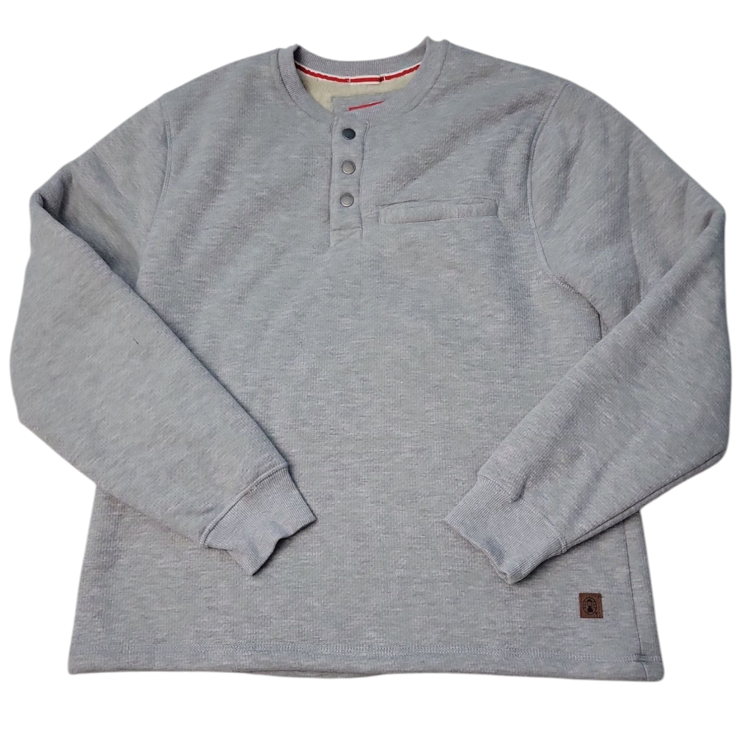 Coleman Men's Warm Sherpa Lined Secure Chest Pocket Henley Sweatshirt - Imagen 3 de 7