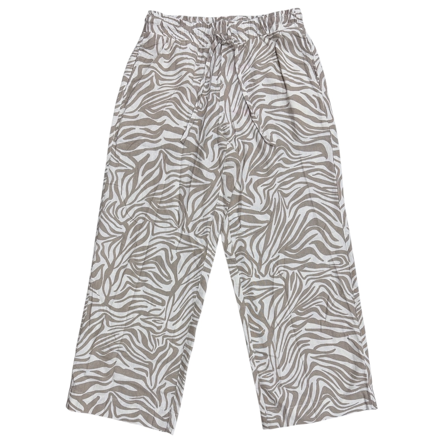 Rafaella Women’s Regular Fit Midweight Wide Leg Linen Blend Pant