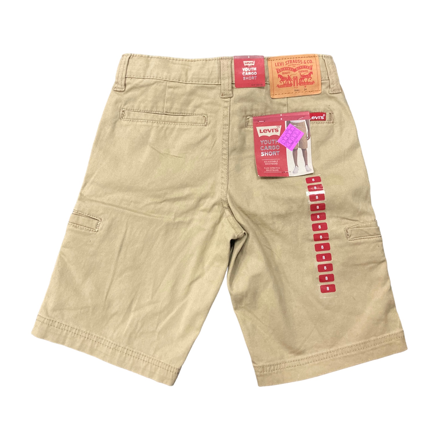 Levi's Boy's Huntington Stretch Waistband Knee Length Cargo Short - Imagen 7 de 7