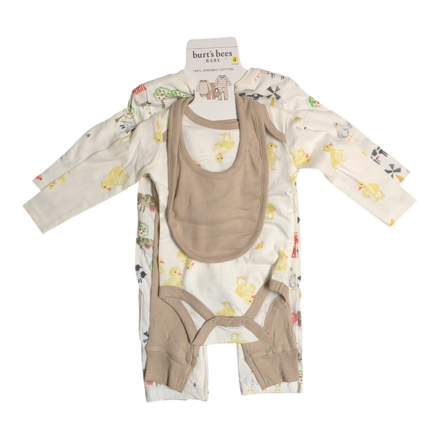 Burt's Bees Baby Toddler Boy Organic Cotton 4-Piece Layette Playwear Set