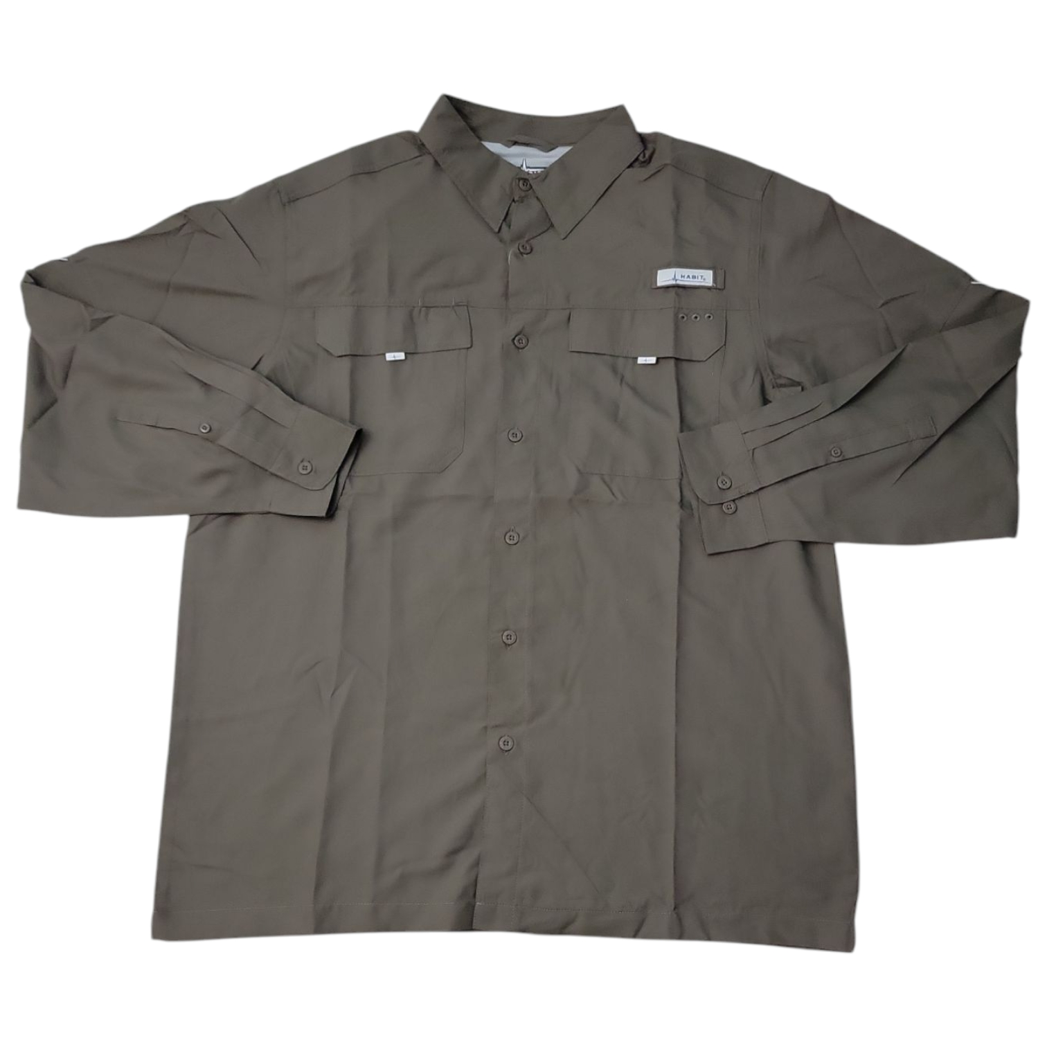 Habit Men's Long Sleeve Blue Springs 40+ UPF Quick Dry Shirt, TS10480 - Picture 10 of 14