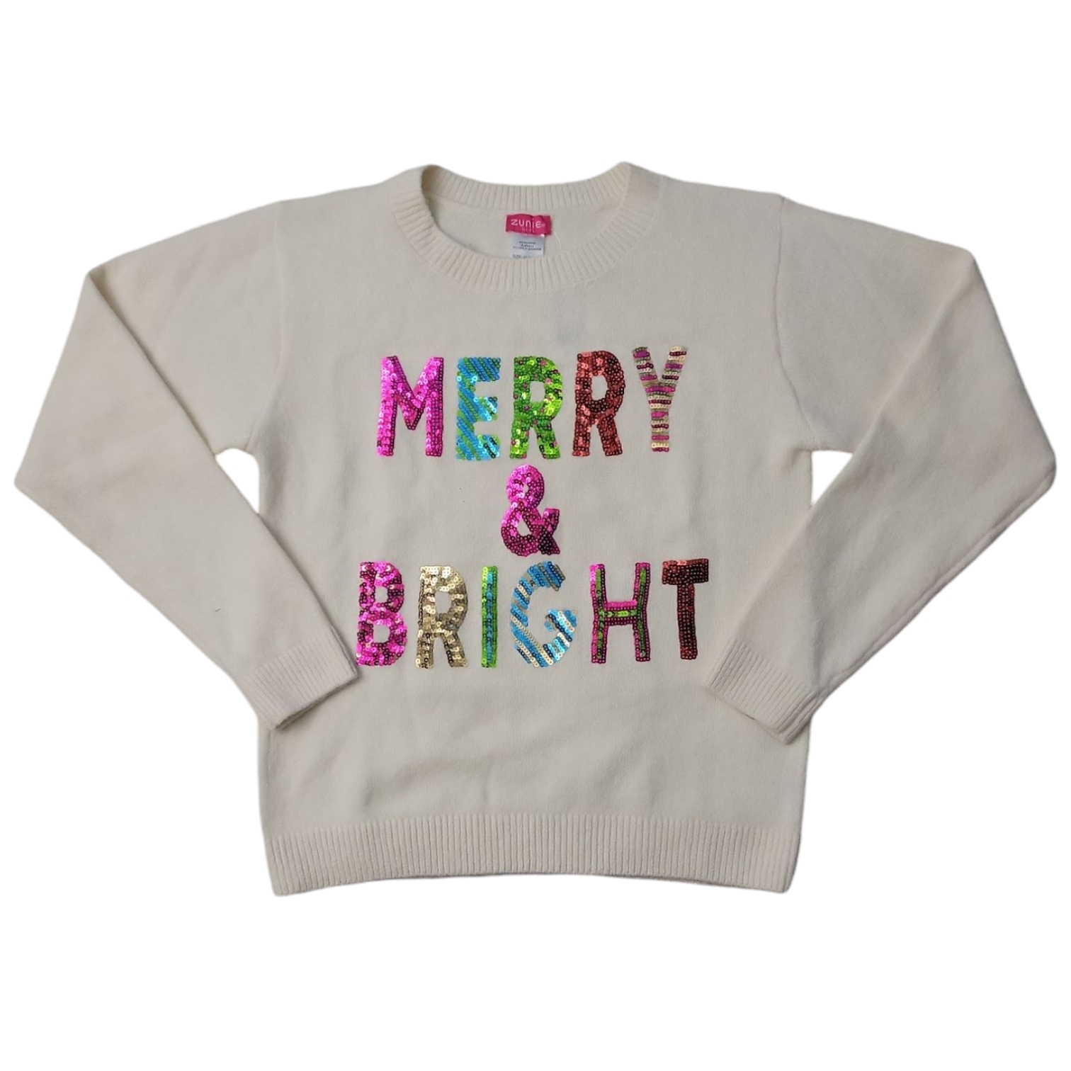 Zunie Girls Holiday Relaxed Fit Soft & Cozy Chenille Sweater - Picture 6 of 10