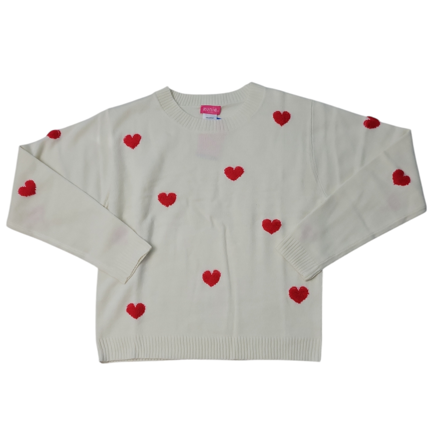Zunie Girls Valentines Day Relaxed Fit Pullover Sweater - Picture 6 of 8