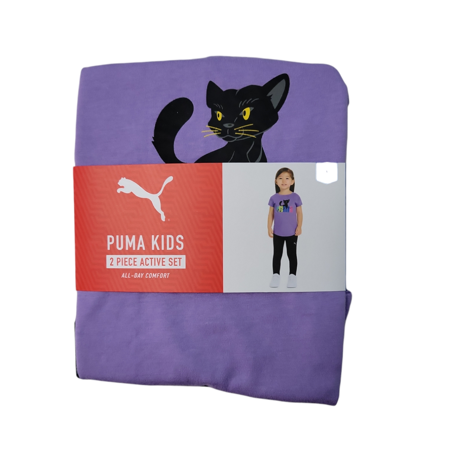 Puma Toddler Girls Active Tie Front Soft T-Shirt & Legging Set - Picture 5 of 5