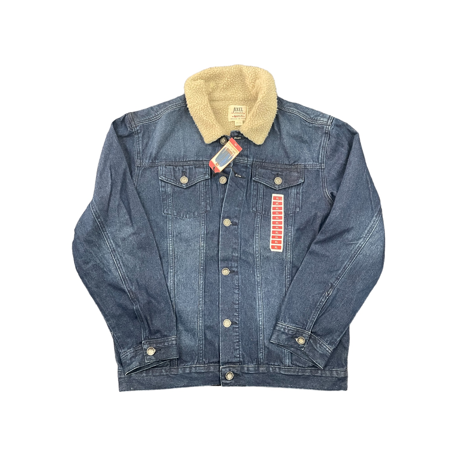 Джинсовая куртка дальнобойщика премиум-класса с воротником Руни Шерпа от Axel Mens