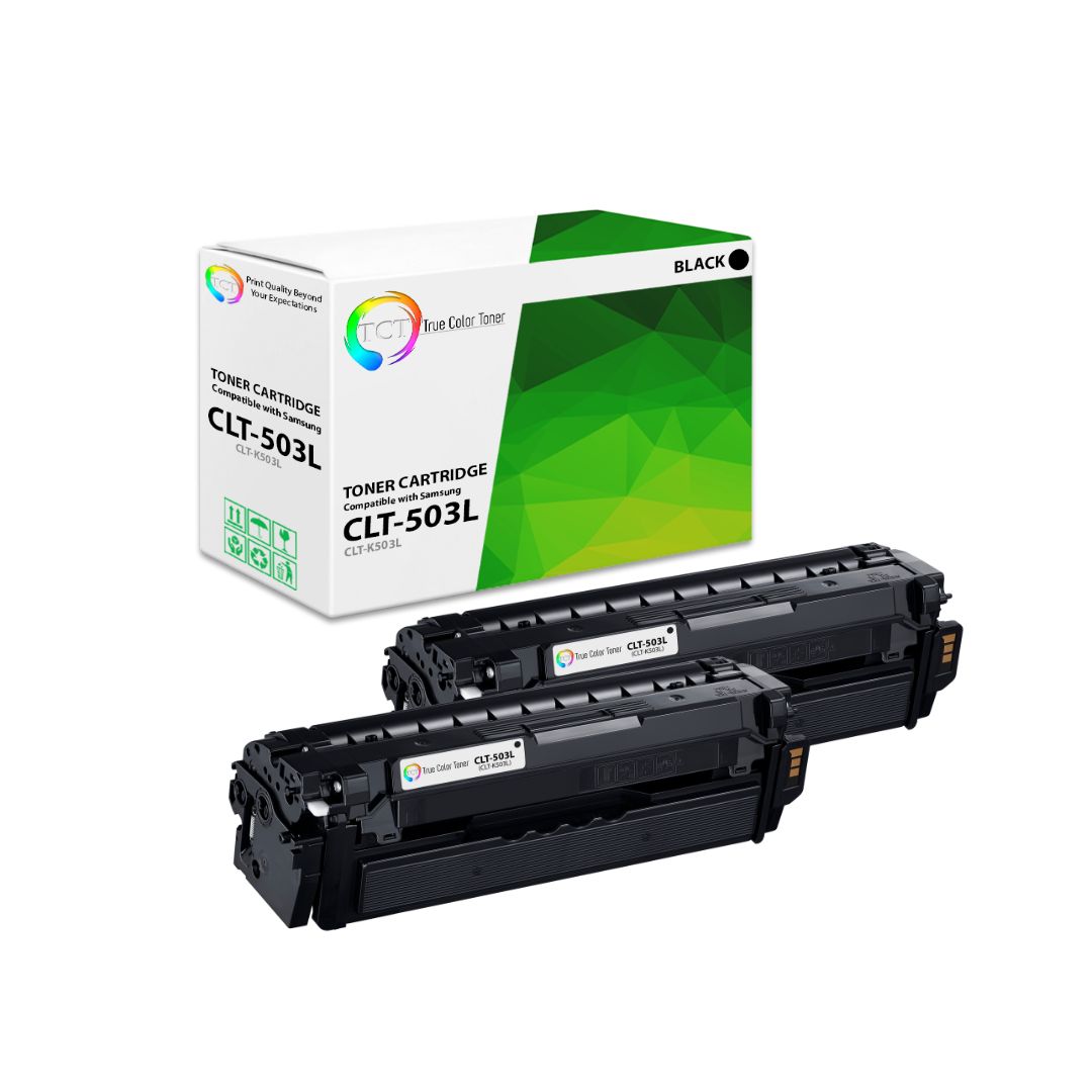 2Pk TCT CLT-503L K503L For Samsung C3010ND C3060ND Black Premium Compatible