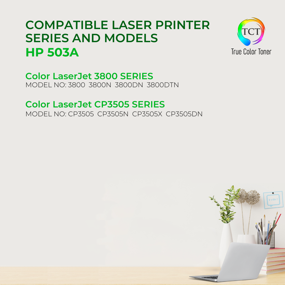 TCT Yellow Q7582A 503A Tonerkartusche für HP Color LaserJet 3800 CP3505 - Bild 2 von 6