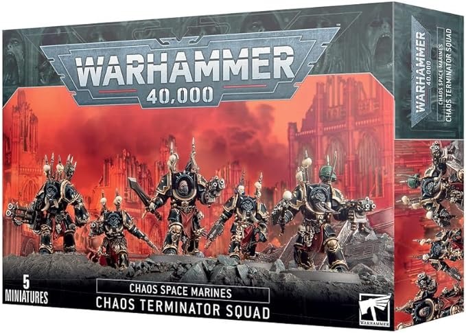 Warhammer 40k – Terminators Chaos Space Marines – Boîte Métal Complète – Non Montés Non Peints (43-19)