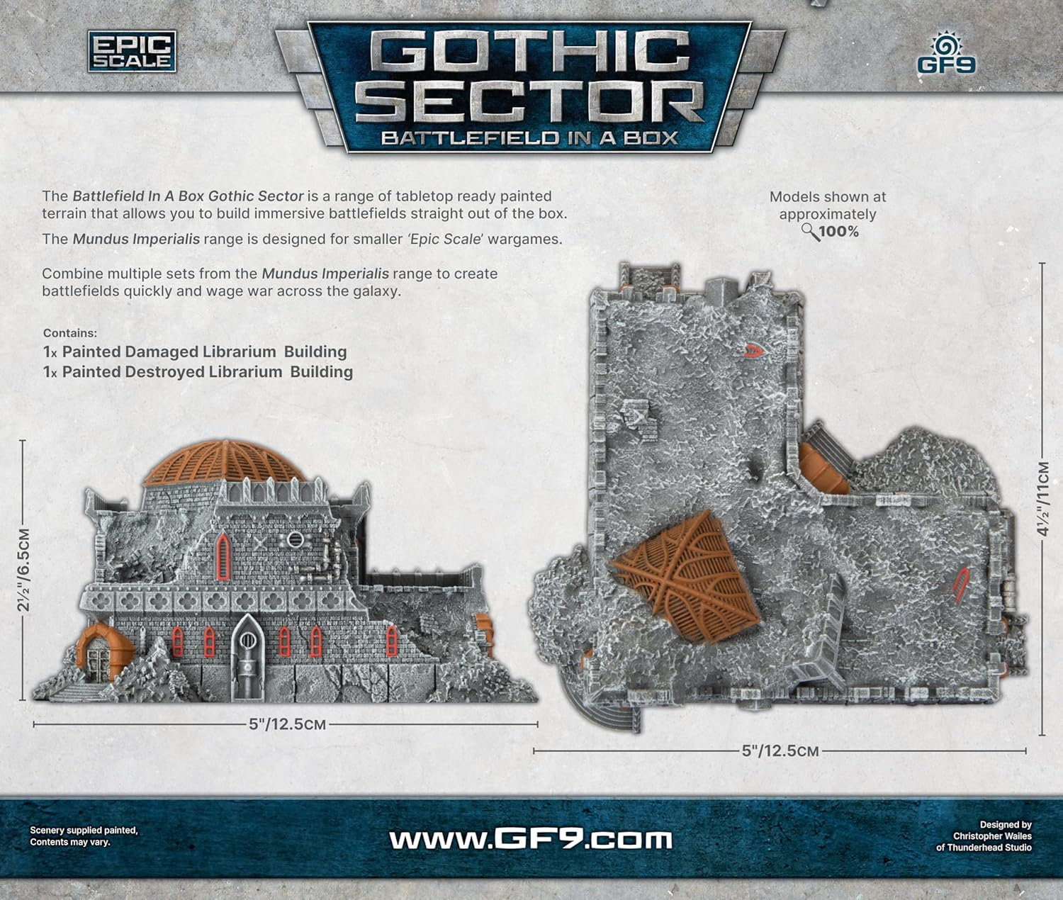 Gale Force Nine - BIAB - Mundus Imperialis - Administratum - Edificio Preverniciato Per Epic Scale E Adeptus Titanicus