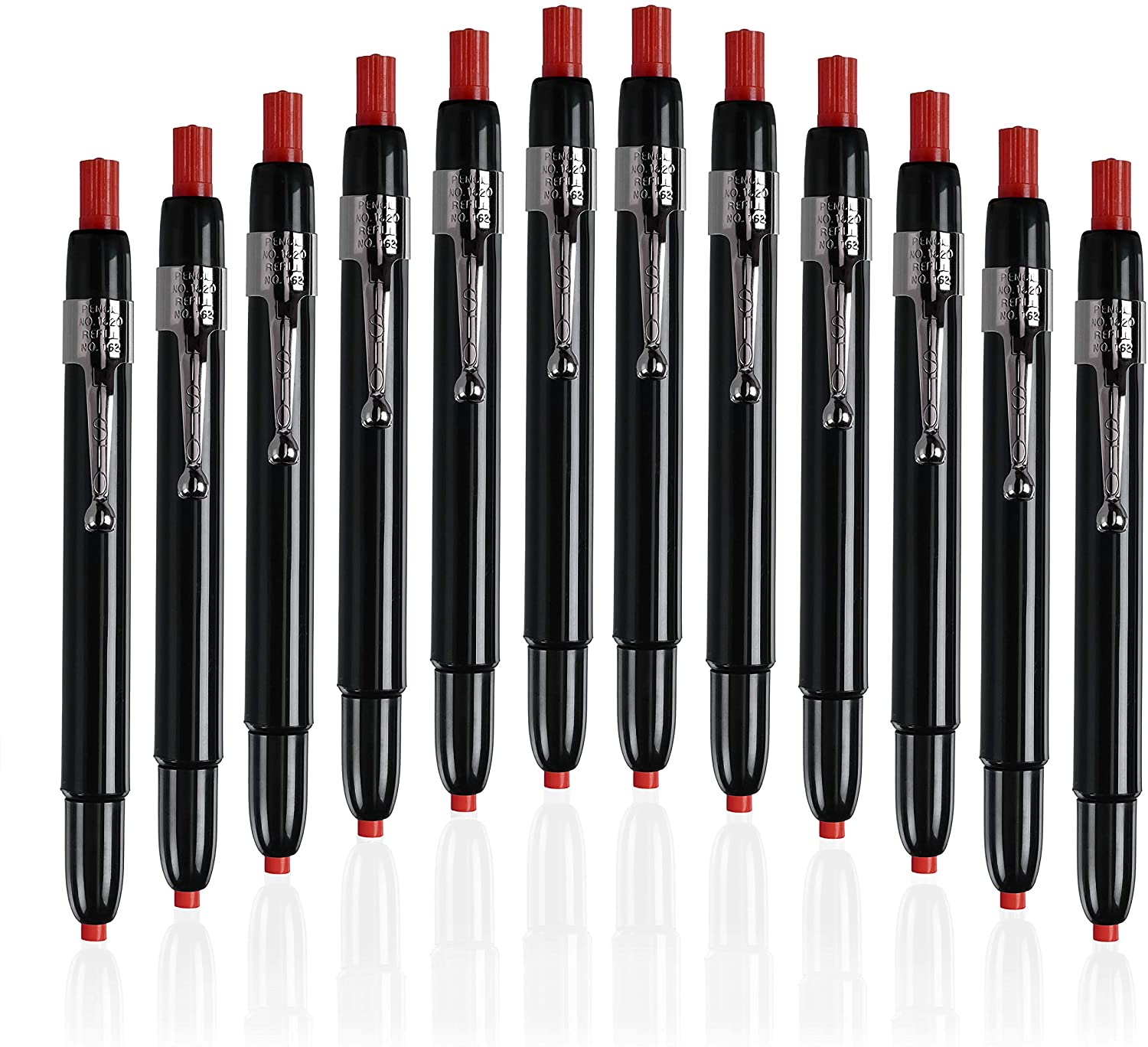 Listo 1620 Marking Pencils - Box of 12 Red - China Marking Grease Wax Pencils