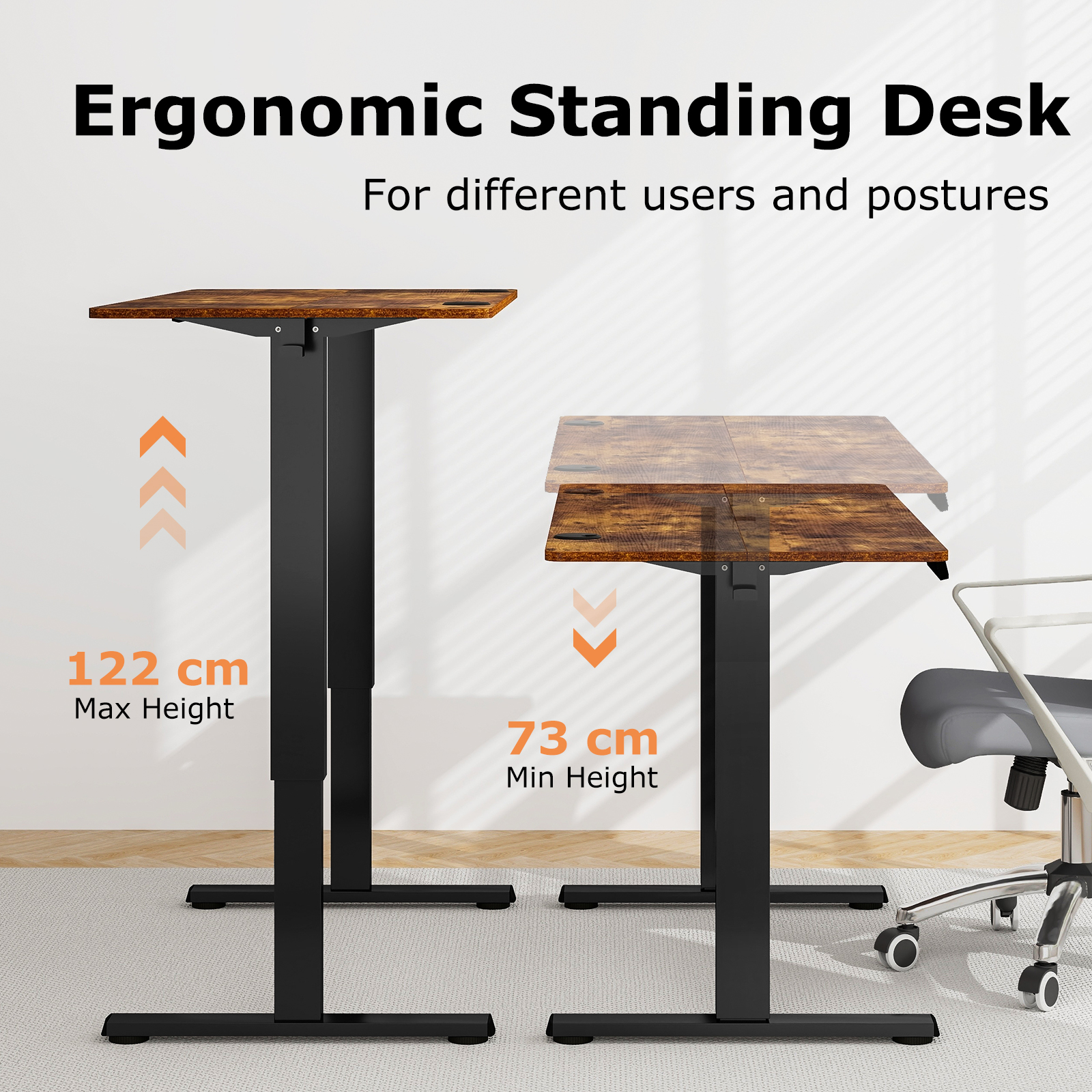 120/140cm Electric Standing Desk Home Office Sit Stand Adjustable Computer Desk - Picture 27 of 32