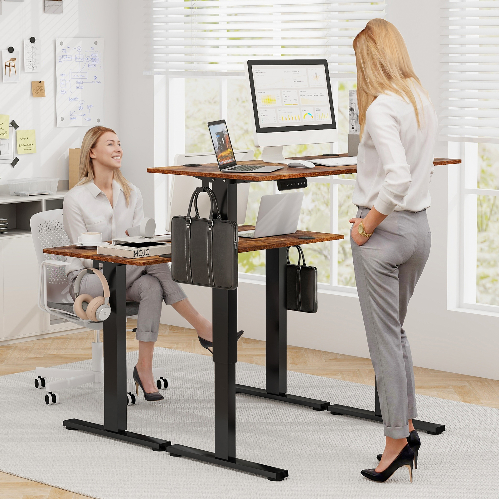 120/140cm Electric Standing Desk Home Office Sit Stand Adjustable Computer Desk - Picture 32 of 32