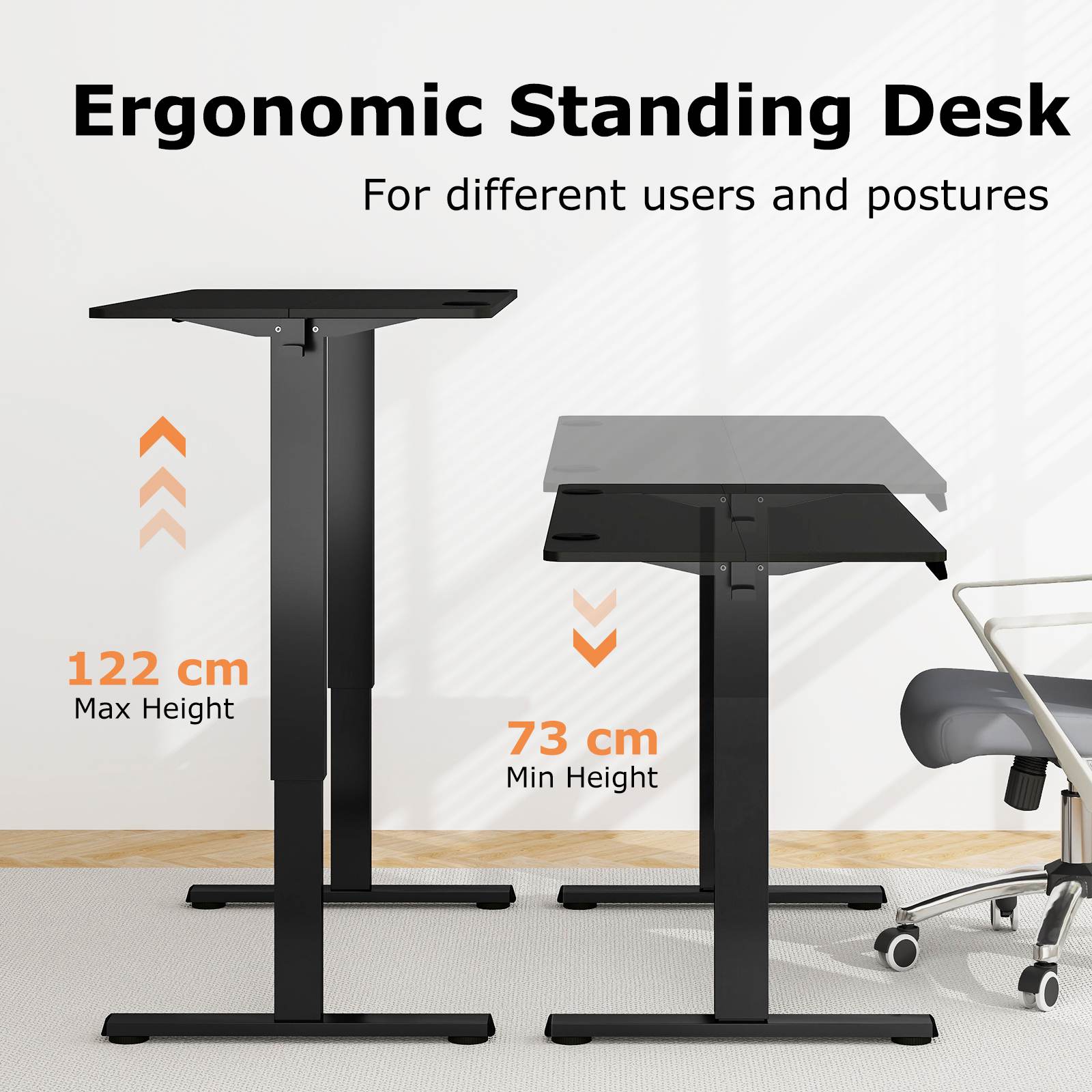 120/140cm Electric Standing Desk Home Office Sit Stand Adjustable Computer Desk - Picture 11 of 32