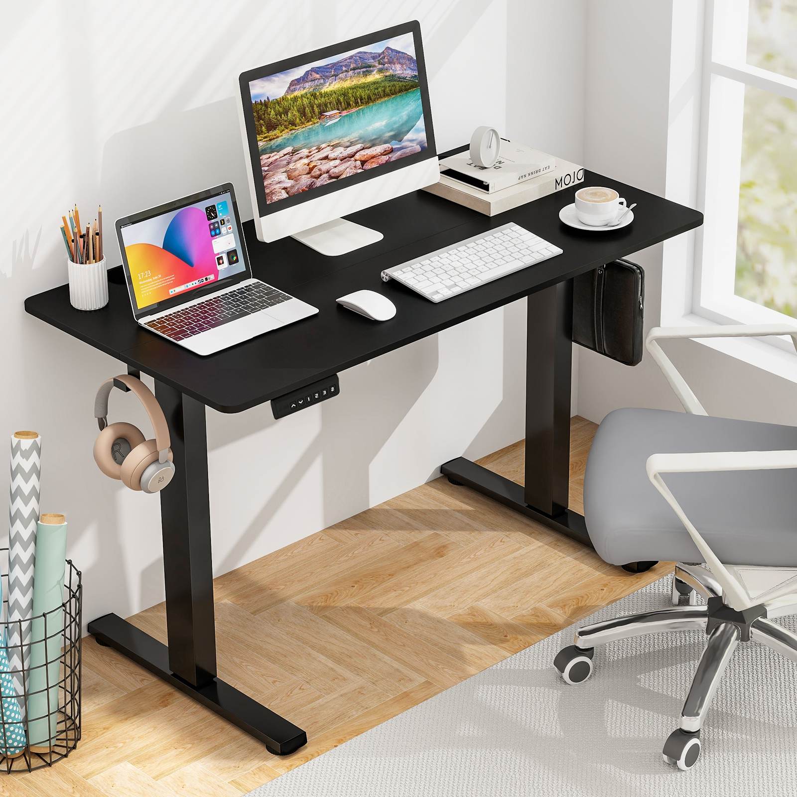 120/140cm Electric Standing Desk Home Office Sit Stand Adjustable Computer Desk - Picture 15 of 32