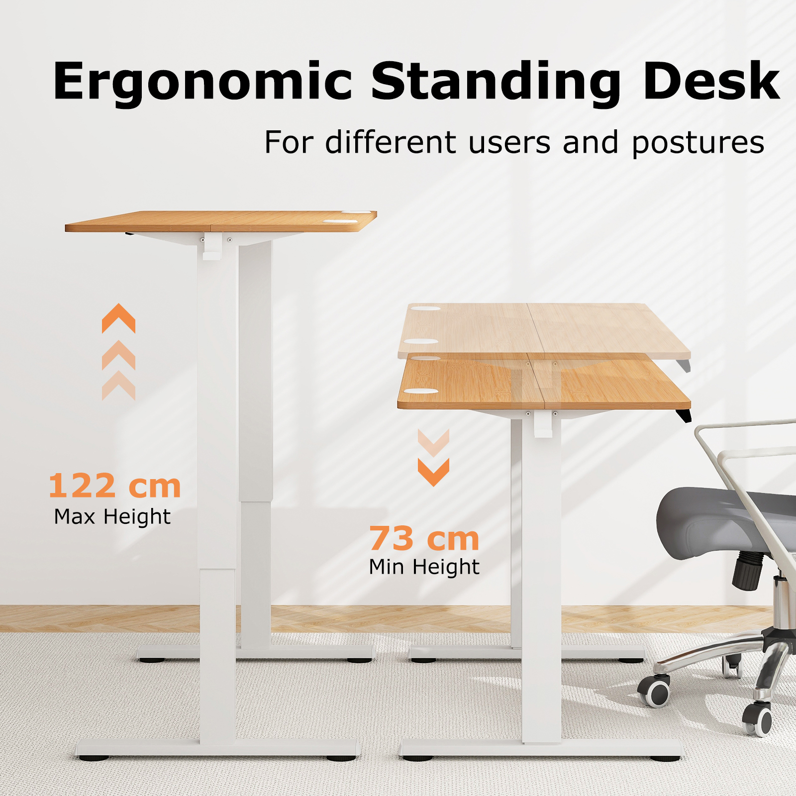 120/140cm Electric Standing Desk Home Office Sit Stand Adjustable Computer Desk - Picture 19 of 32