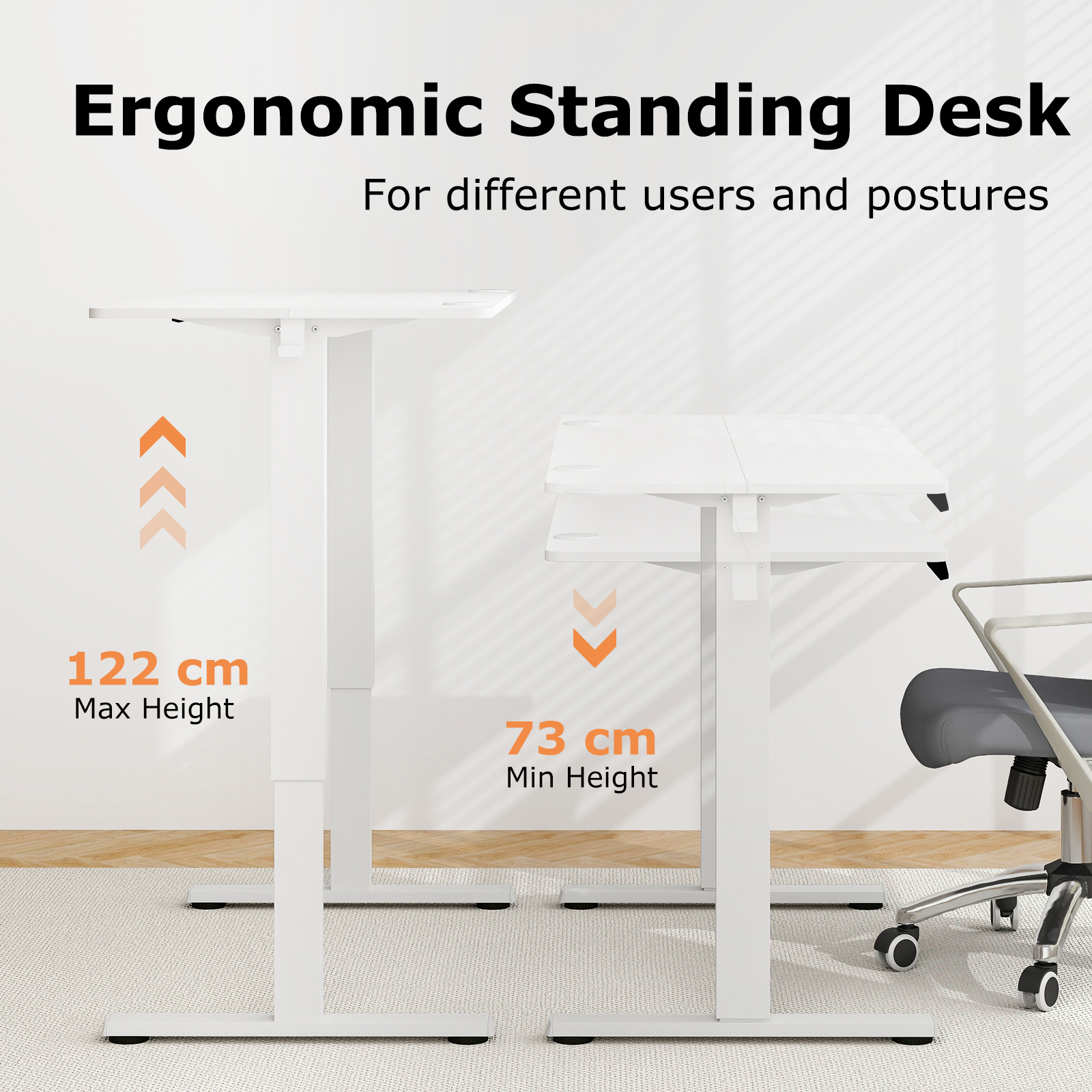 120/140cm Electric Standing Desk Home Office Sit Stand Adjustable Computer Desk - Picture 19 of 24