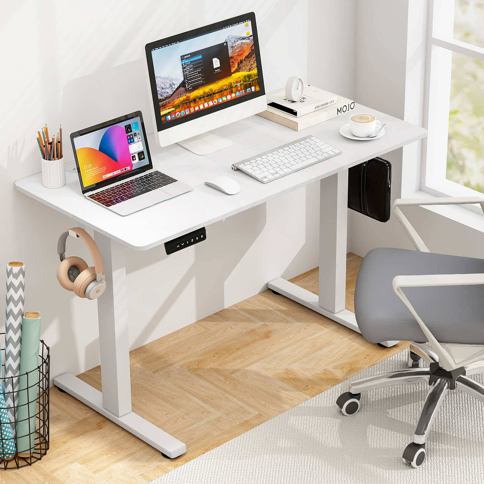 120/140cm Electric Standing Desk Home Office Sit Stand Adjustable Computer Desk - Picture 23 of 24