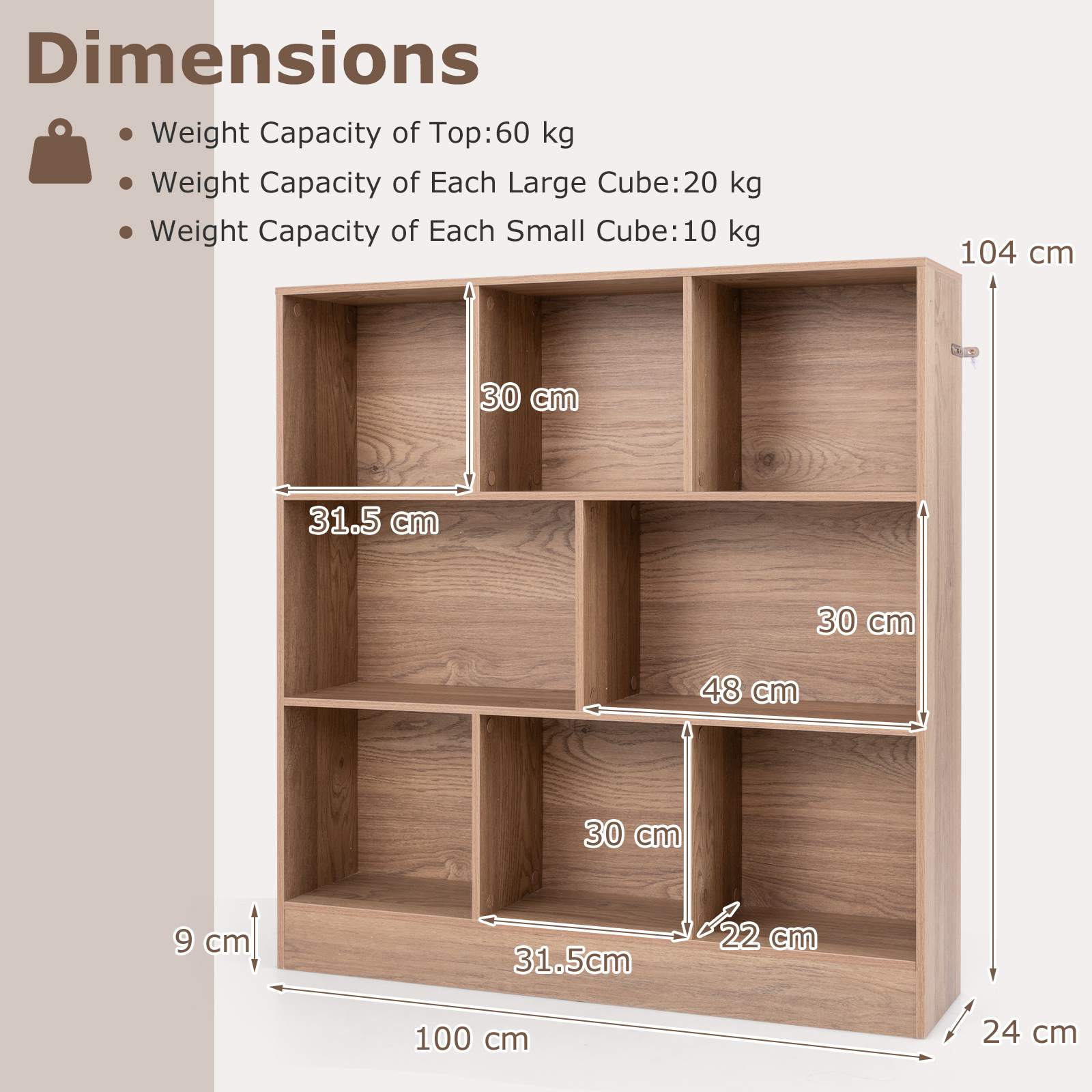 8/10-Cube 3-Tier Bookshelf Storage Organizer Wood Display Shelf Living Room - Picture 10 of 50