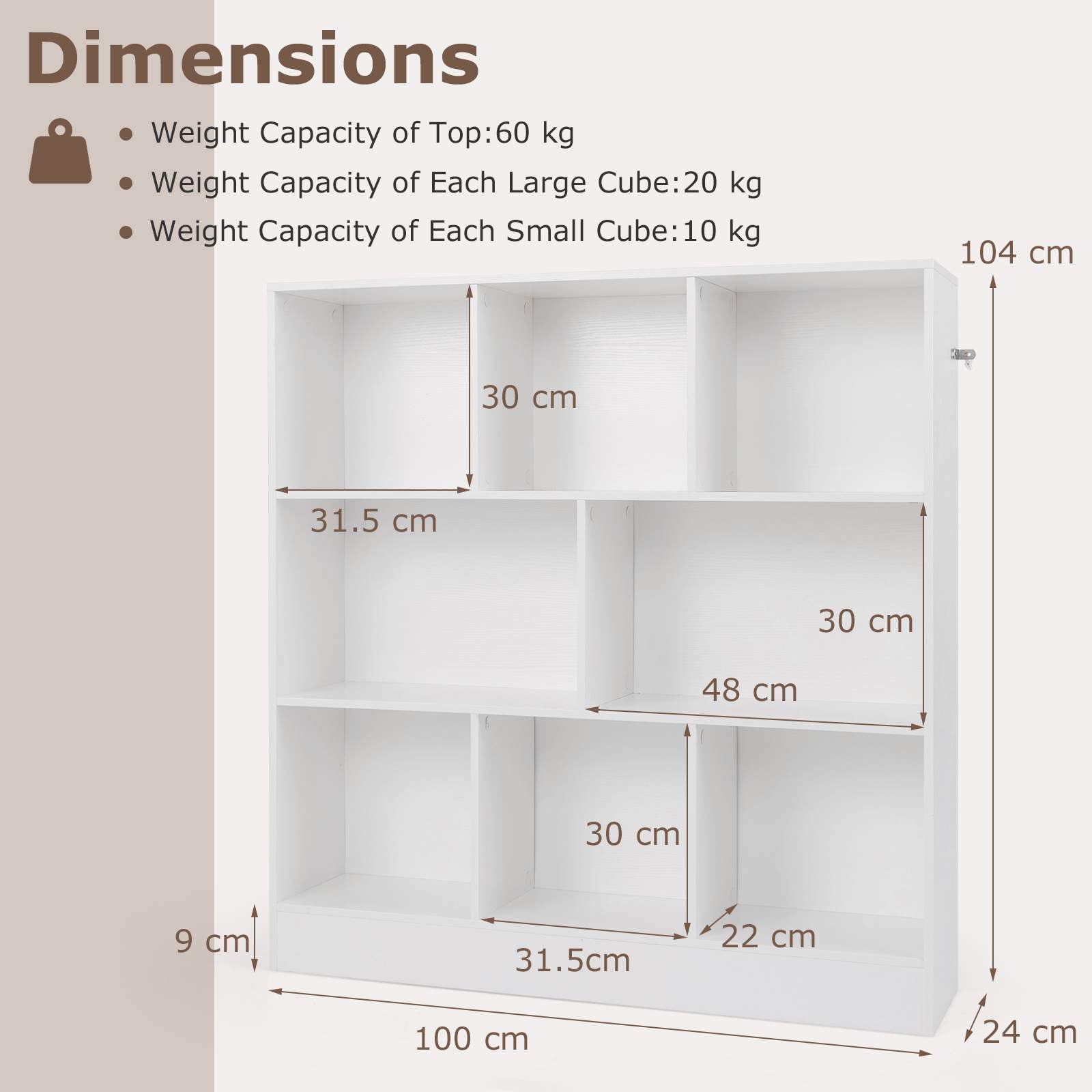8/10-Cube 3-Tier Bookshelf Storage Organizer Wood Display Shelf Living Room - Picture 27 of 50