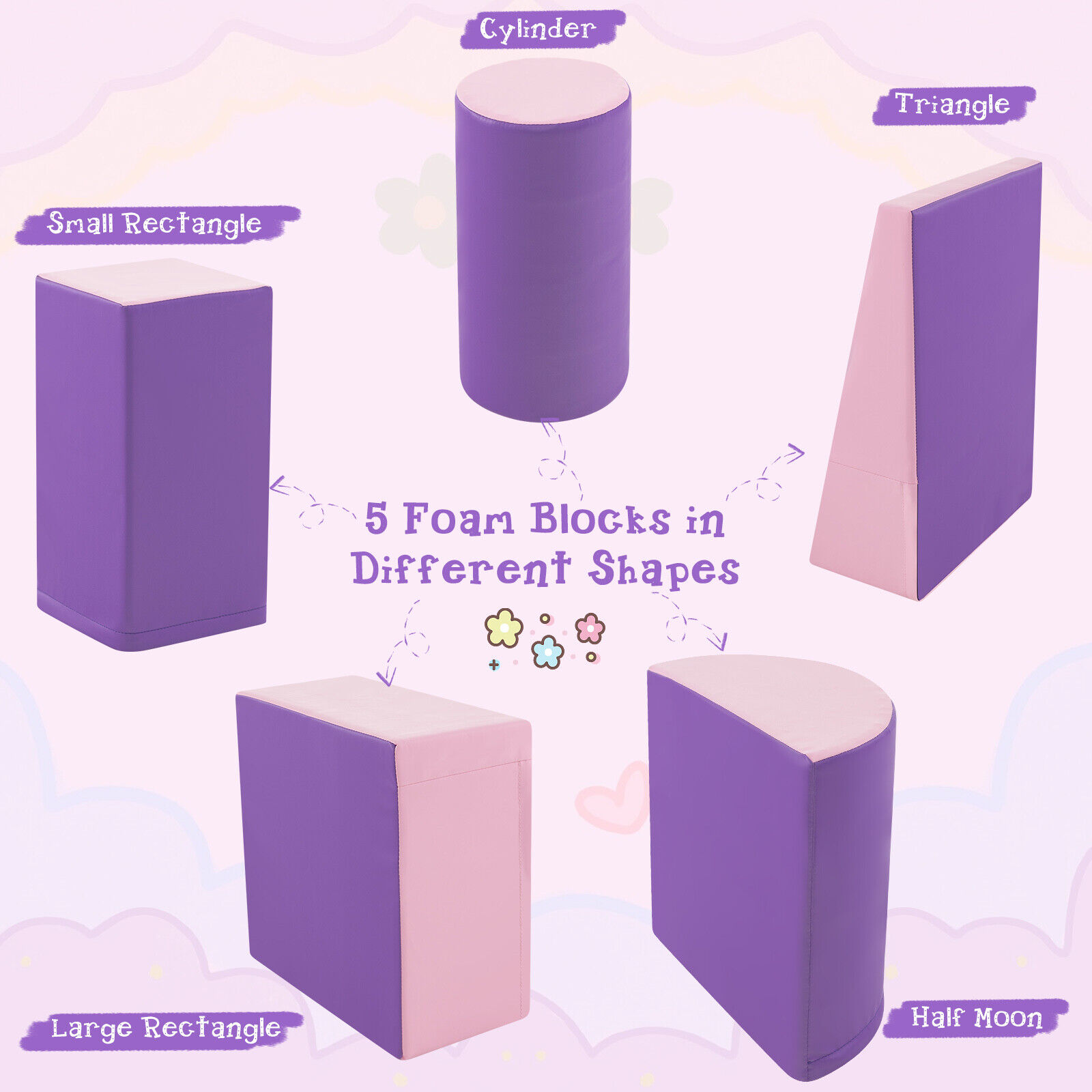5PCS Toddler Climb Crawl Playset Kids Large Soft Play Foam Blocks Activity Toy - Picture 53 of 71