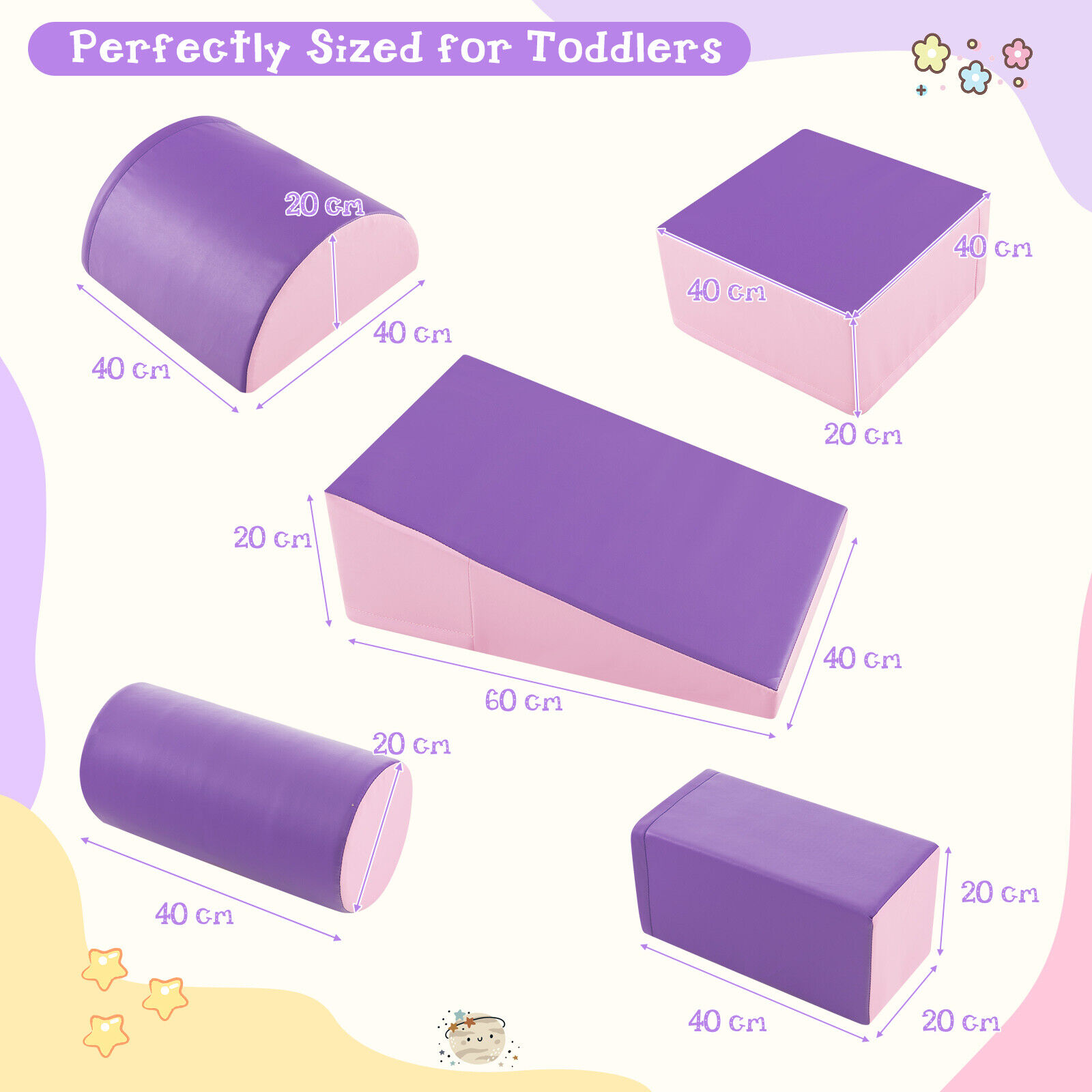 5PCS Toddler Climb Crawl Playset Kids Large Soft Play Foam Blocks Activity Toy - Picture 54 of 71