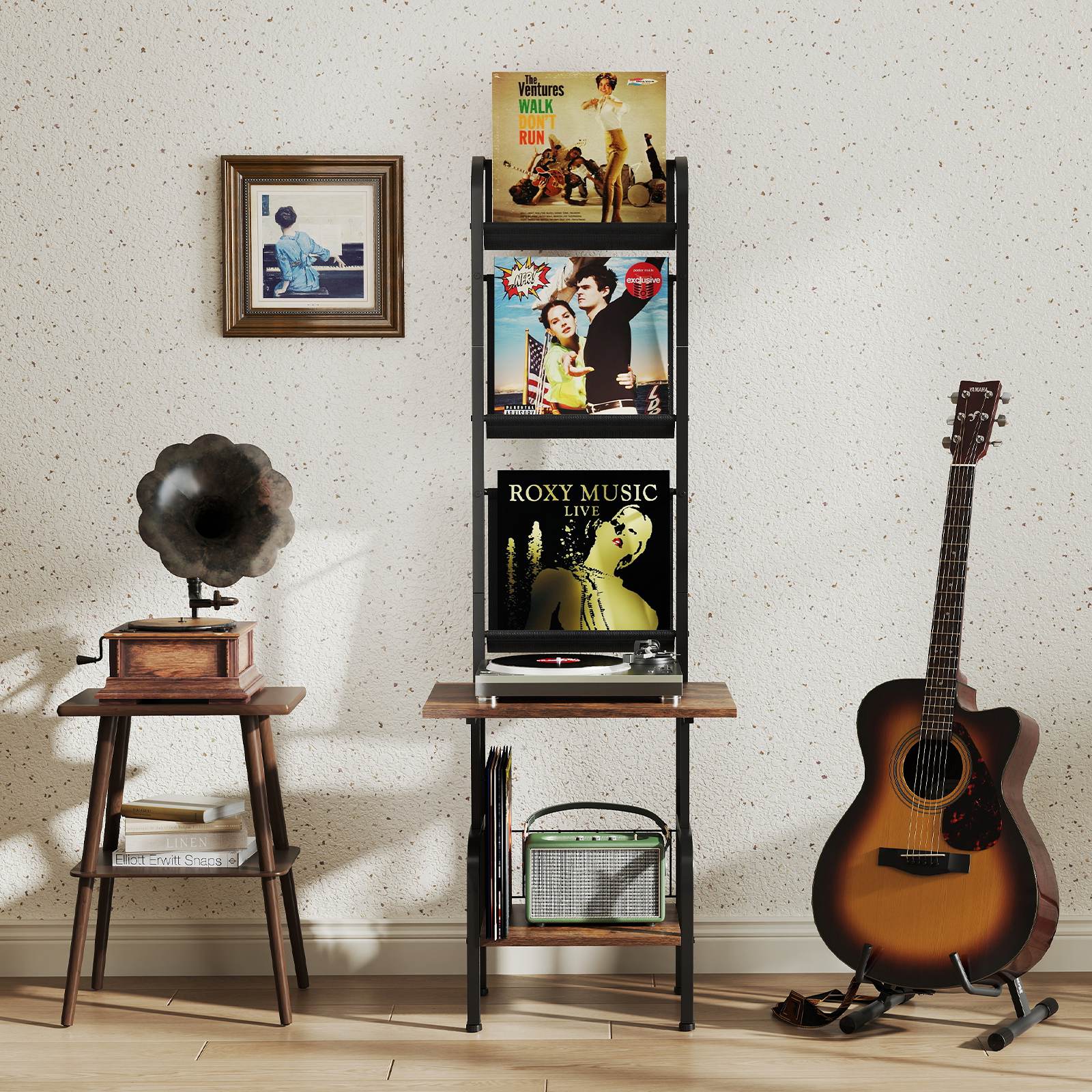 5-Tier Record Player Stand Record Player Table Turntable Stand w/ Record Holder - Picture 16 of 16
