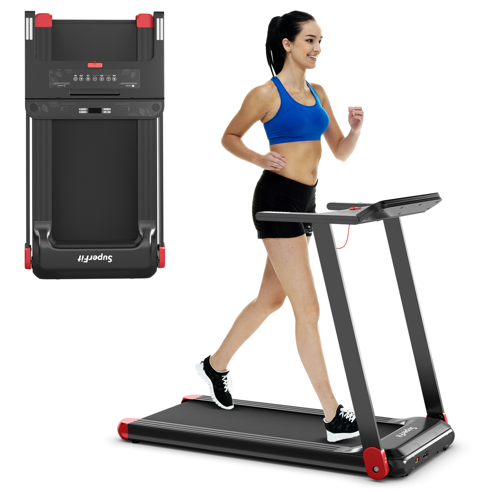 Folding Electric Treadmill Running Equipment Walking Pad Machine Fitness Home - Picture 12 of 31