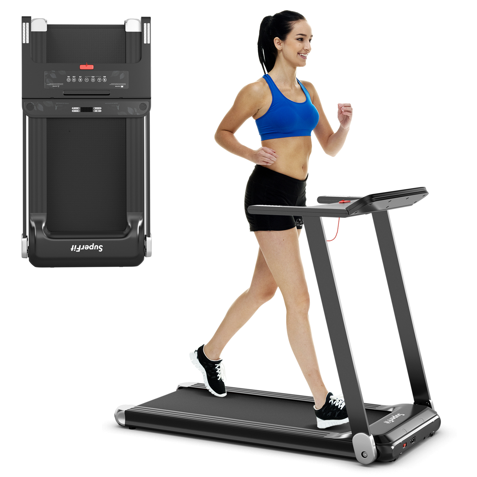Folding Electric Treadmill Running Equipment Walking Pad Machine Fitness Home - Picture 22 of 31