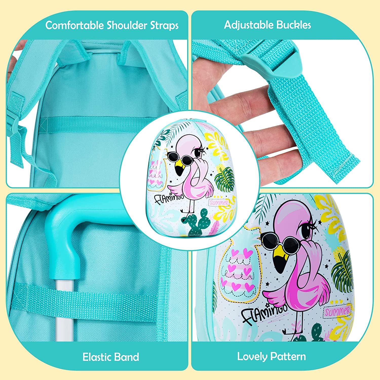 2PC Kids Luggage Set 16"/18"Suitcase & 13"Kids Backpack Travel Carry On Bag Gift - Picture 35 of 96