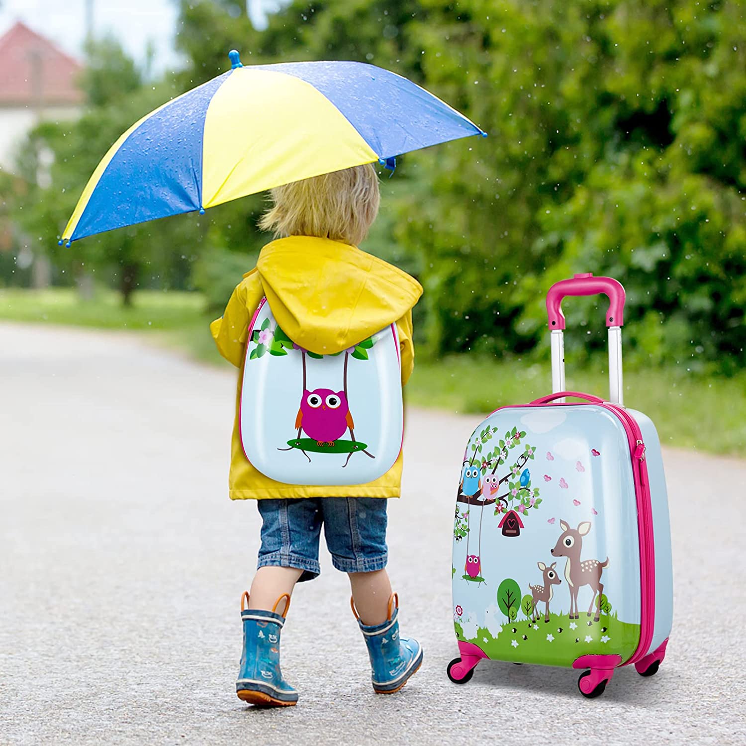 2PC Kids Luggage Set 16"/18"Suitcase & 13"Kids Backpack Travel Carry On Bag Gift - Picture 28 of 96