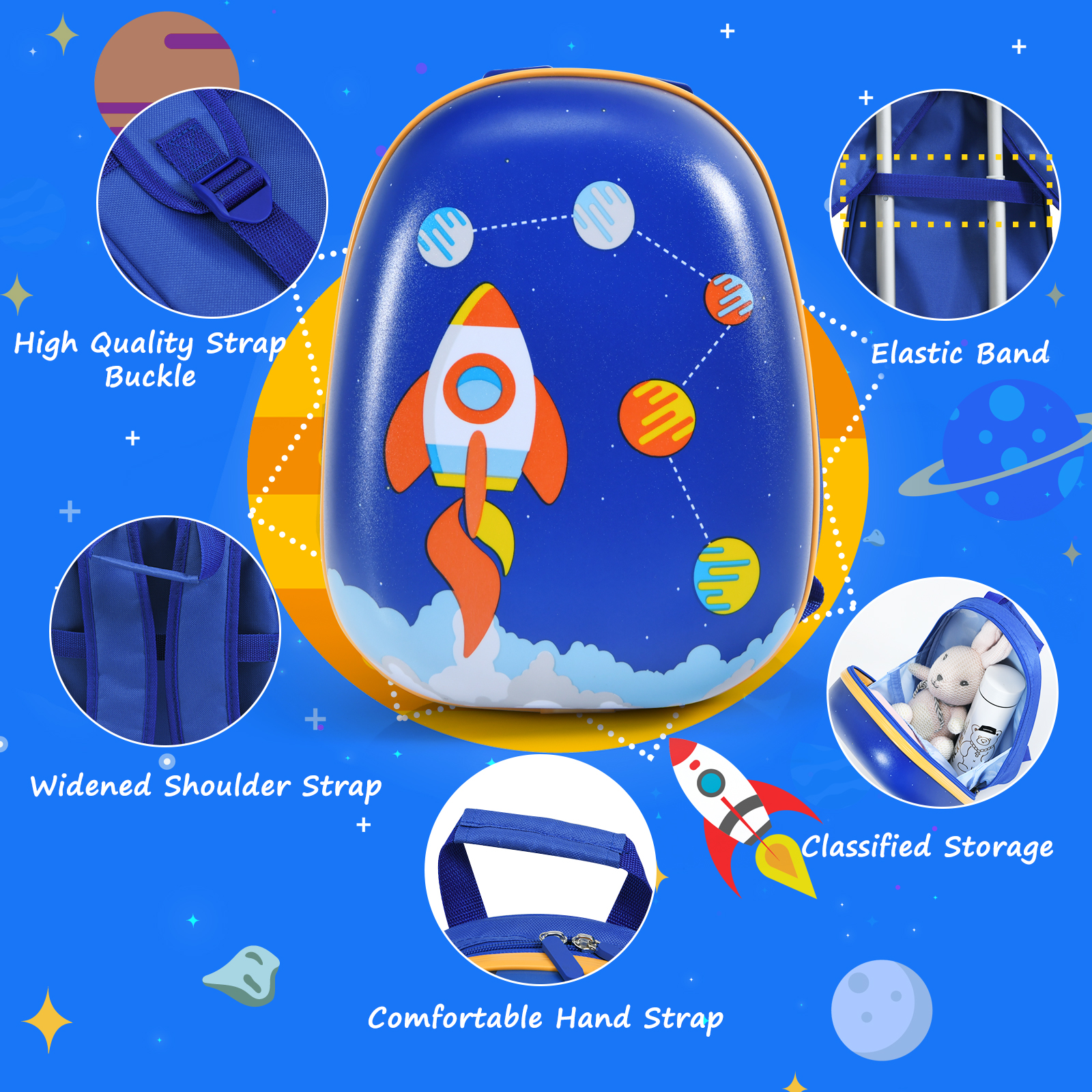 2PCS Kids Luggage Set 16" Suitcase+13" Backpack Travel Carry On Bag Child Gift - Picture 10 of 30