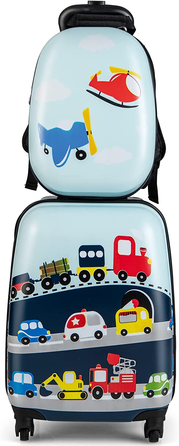 2PC Kids Luggage Set 16"/18"Suitcase & 13"Kids Backpack Travel Carry On Bag Gift - Picture 40 of 96