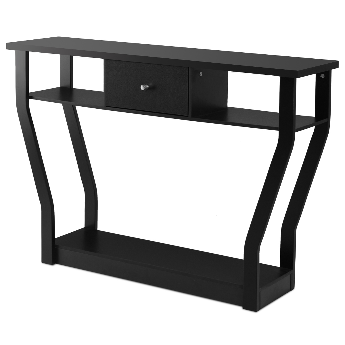 Giantex Console Table Entry Hallway Side Sofa Table 3-Tier Accent Table w/Drawer - Picture 14 of 37