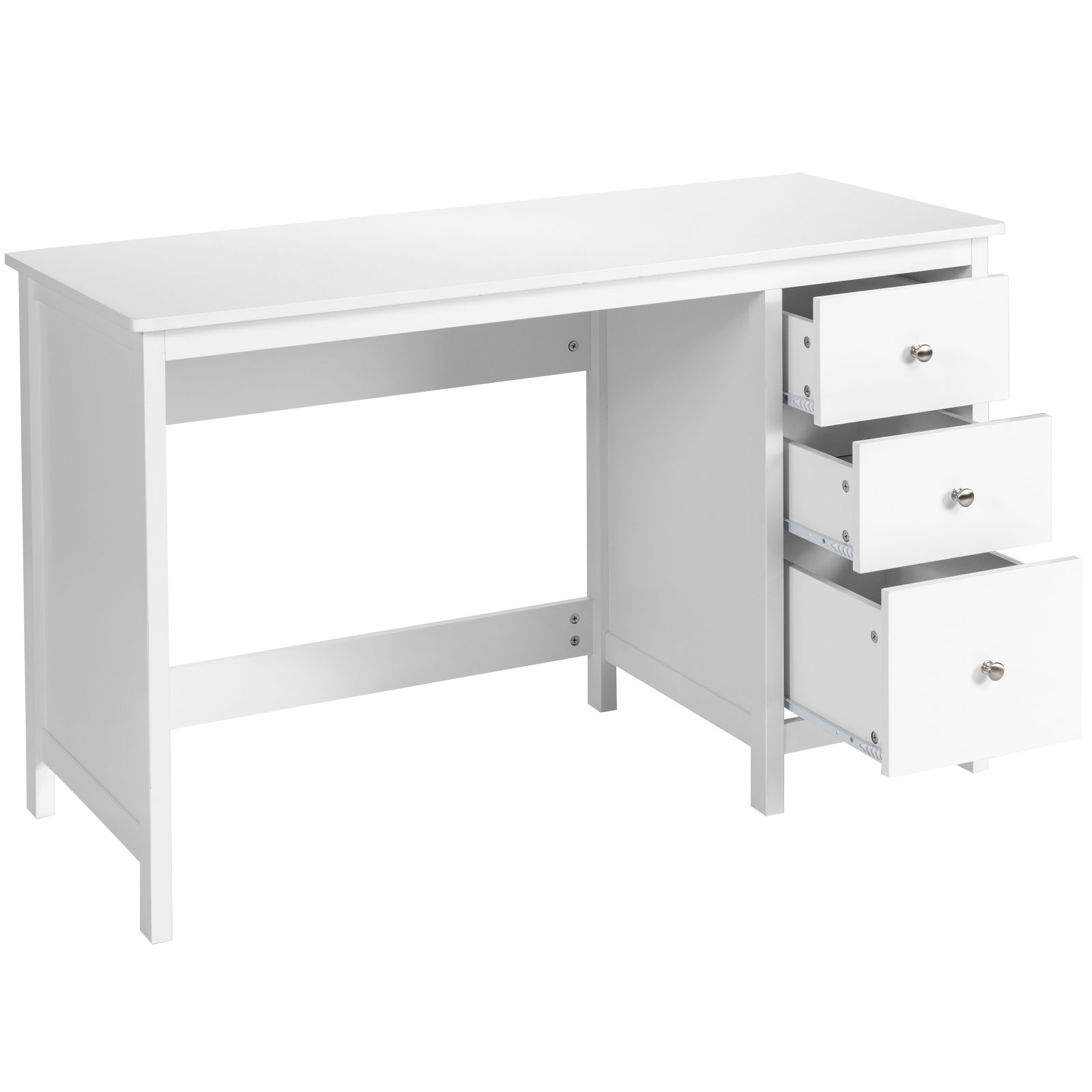 Giantex Computer Desk w/ Drawers Study Writing Table Workstation White/Black - Picture 26 of 26