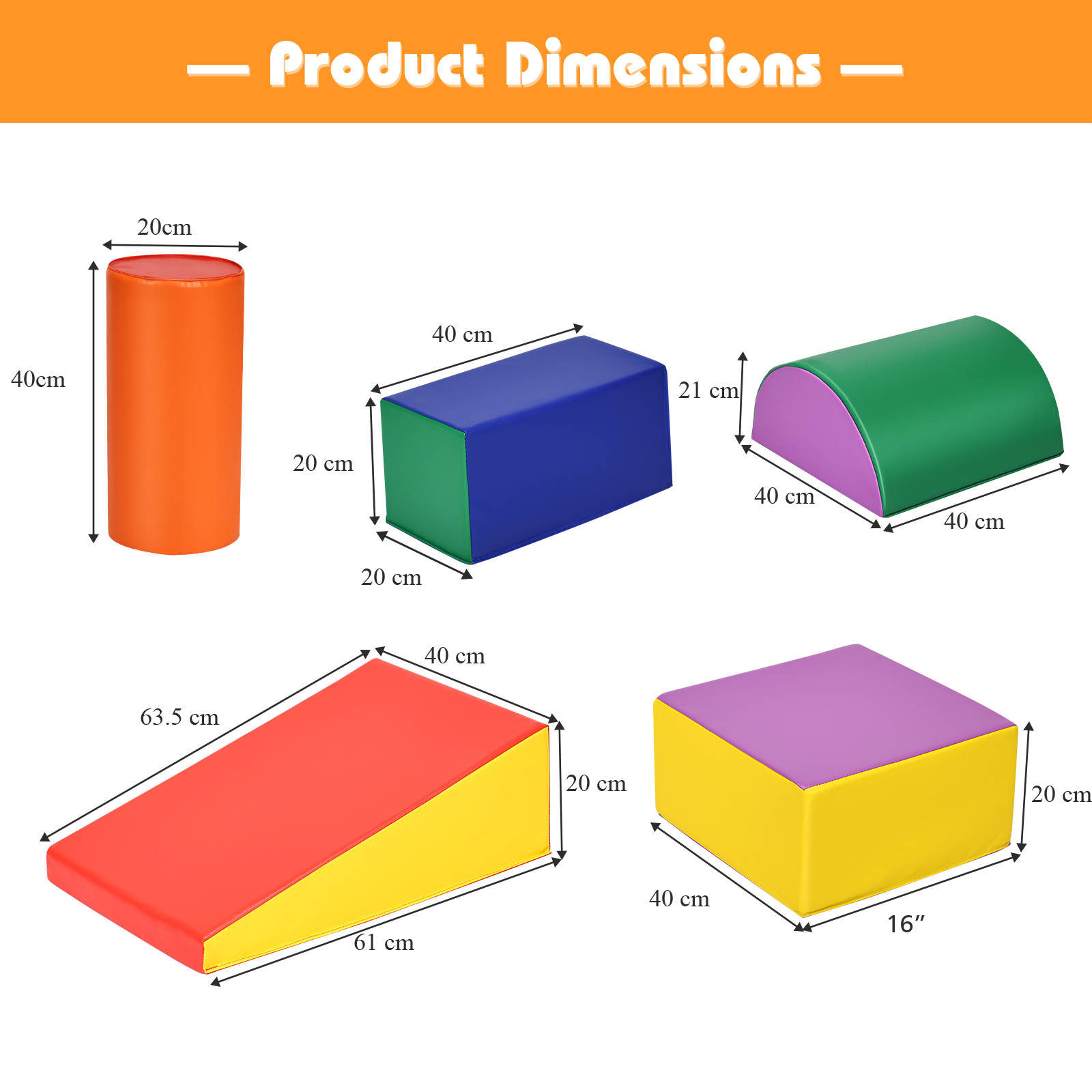 5PCS Toddler Climb Crawl Playset Kids Large Soft Play Foam Blocks Activity Toy - Picture 17 of 71