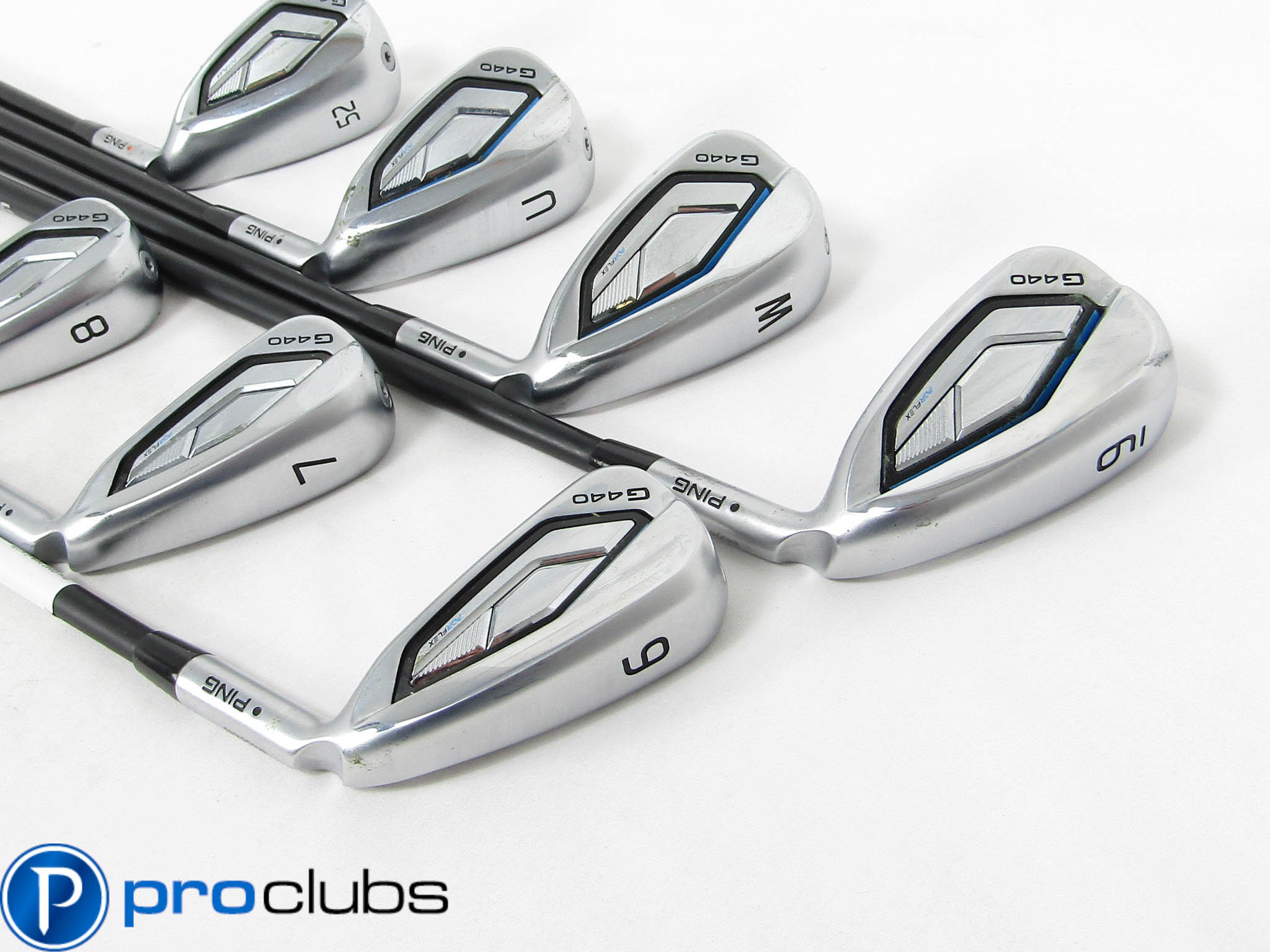 Lot De 4 Fers Ping G410 - Numéros 7 à 9, W - Shaft Graphite Design RAUNE I75 - Occasion Bon état