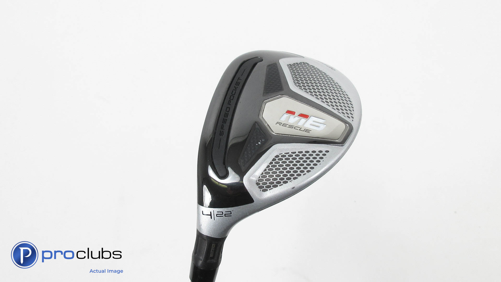 Nice! Left Handed TaylorMade M6 Rescue 22* 4 Hybrid - Atmos Red