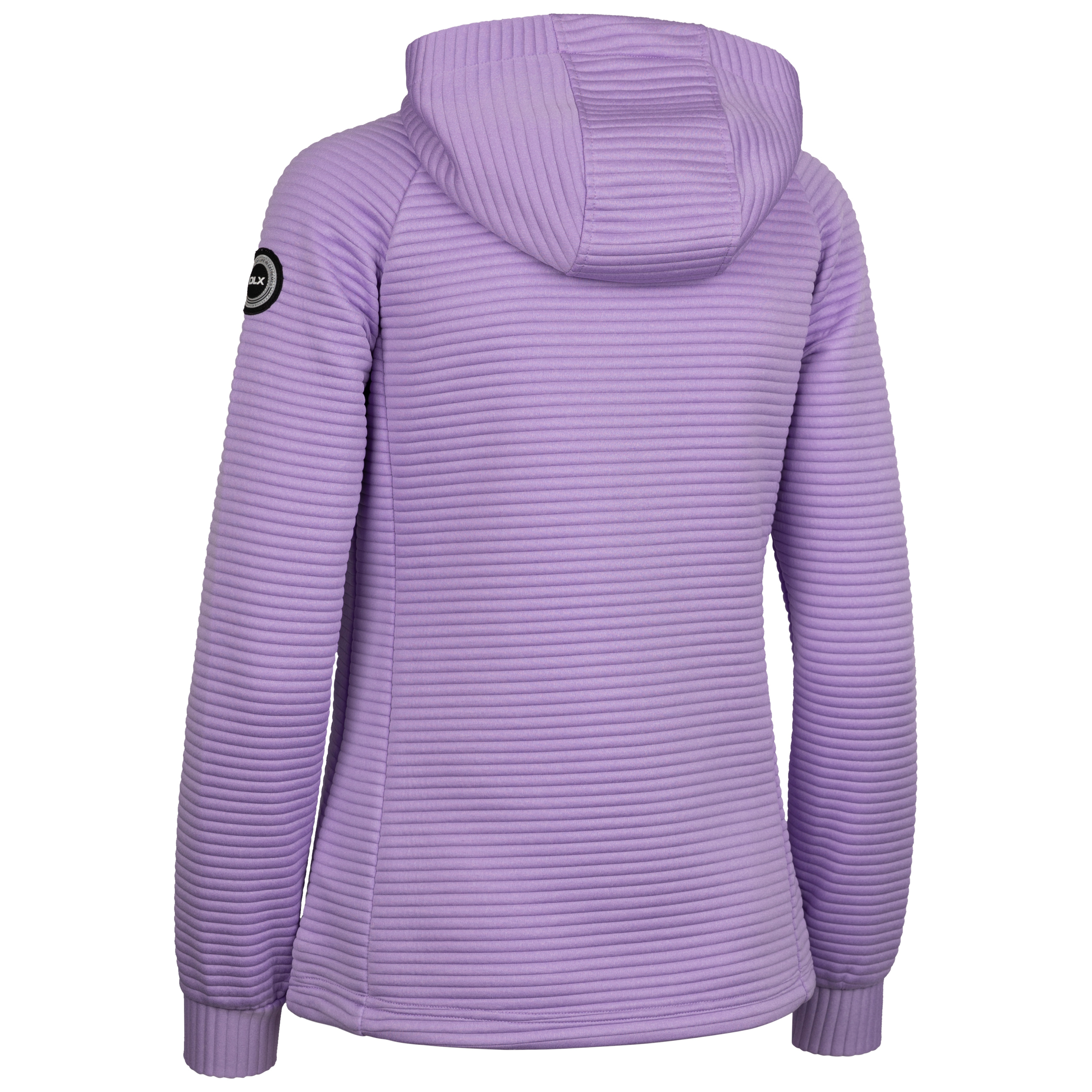DLX Womens Hooded Top Ribbed Full Zip Adjustable Hem Hoodie with Pockets Lynsky - Picture 3 of 3