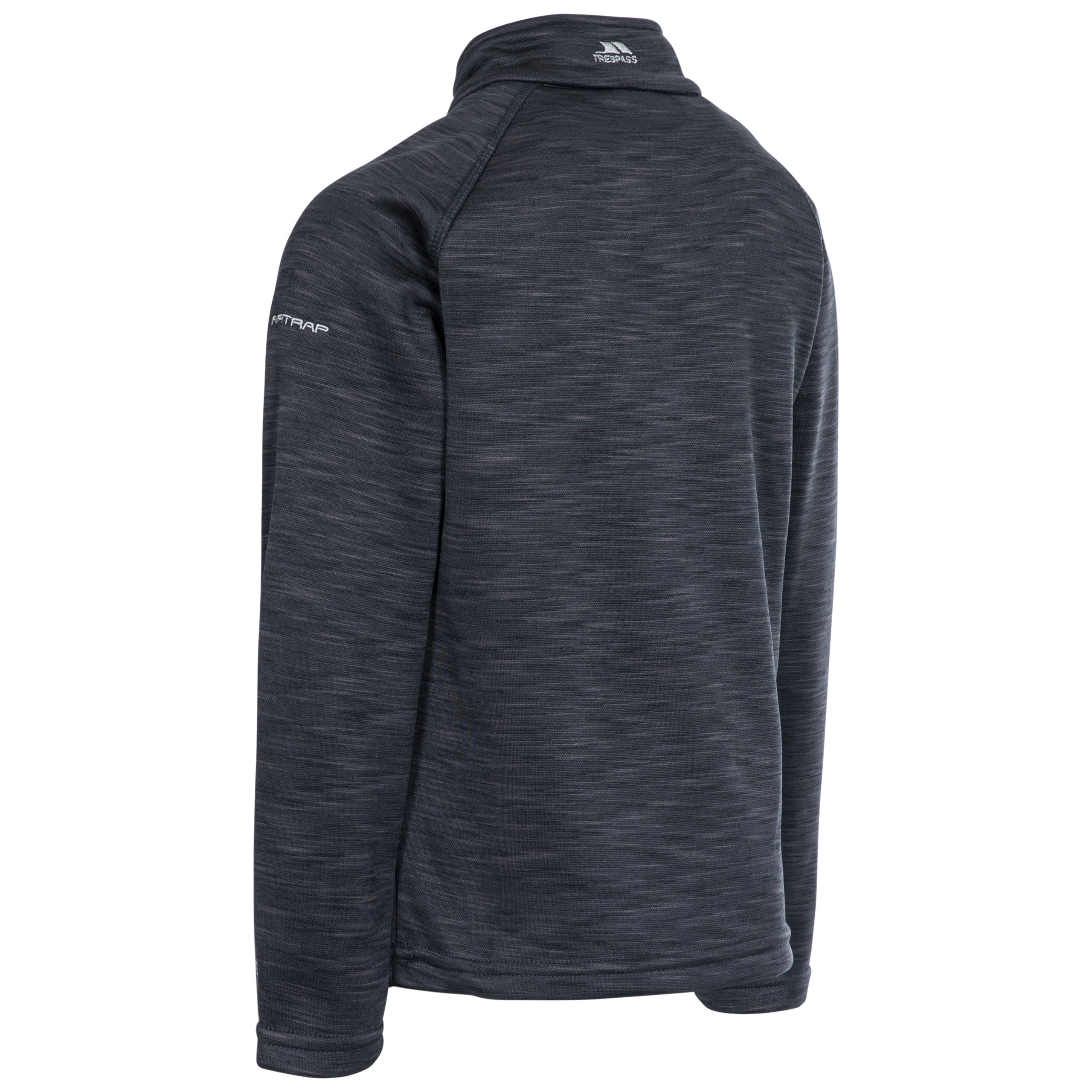 Trespass Edvin Boys Fleece For Camping & Hiking School Jumper in Black & Navy - Picture 4 of 6