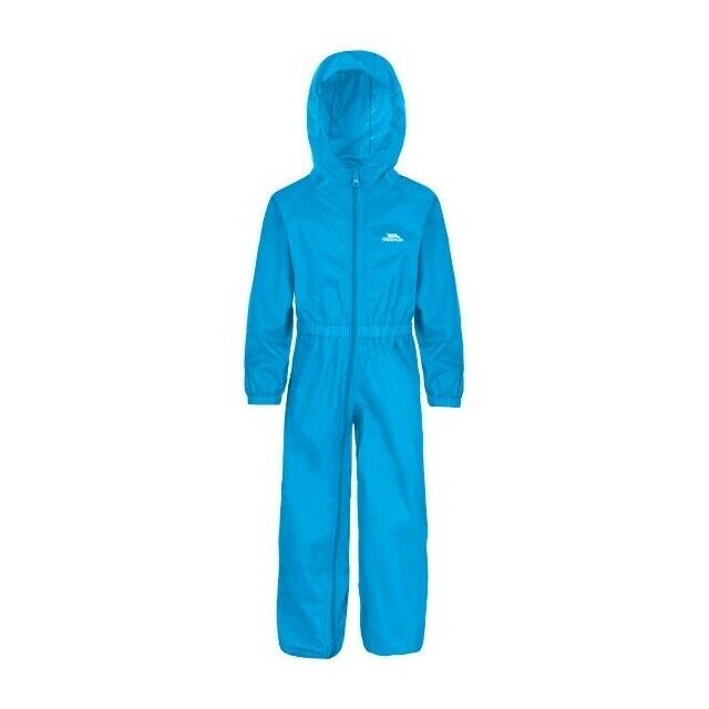 Trespass Babies Rainsuit Hooded Waterproof All in One Breathable Suit Button - Picture 11 of 41