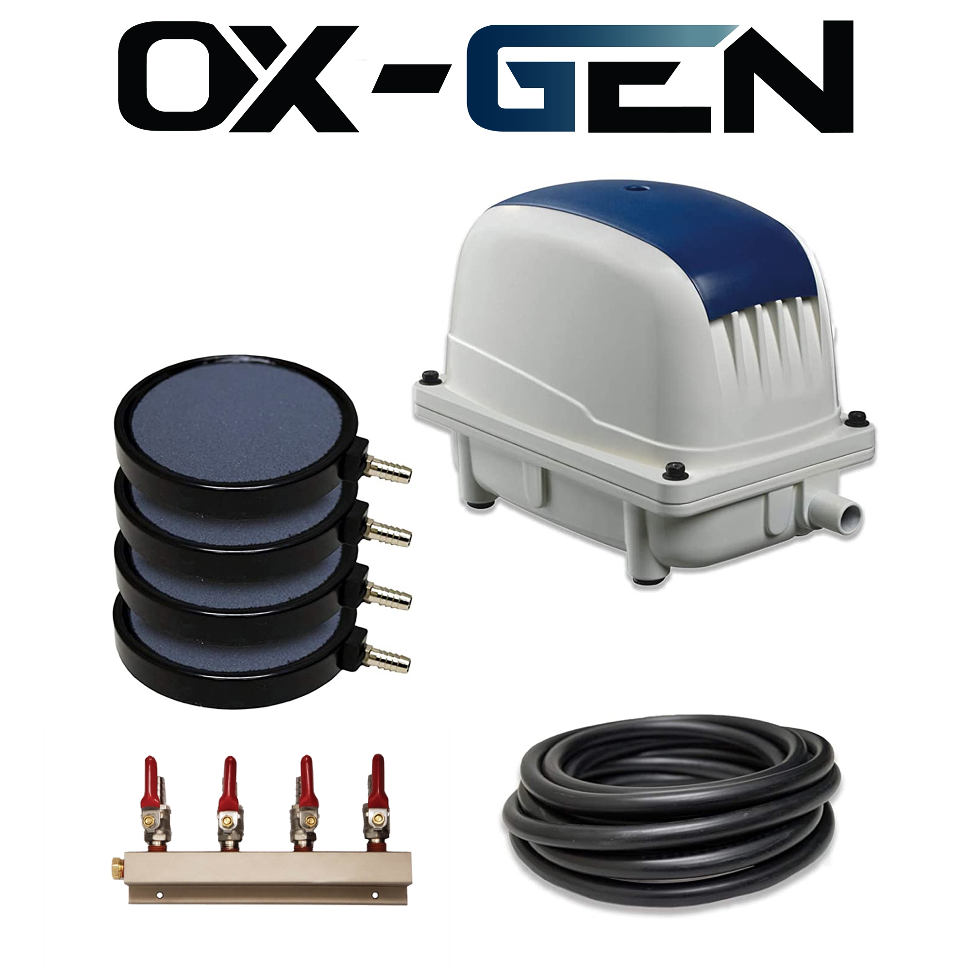 おふおふ OX-Gen Series Diaphragm Aeration Kits (1.23–5.3 CFM) - Half Off Ponds